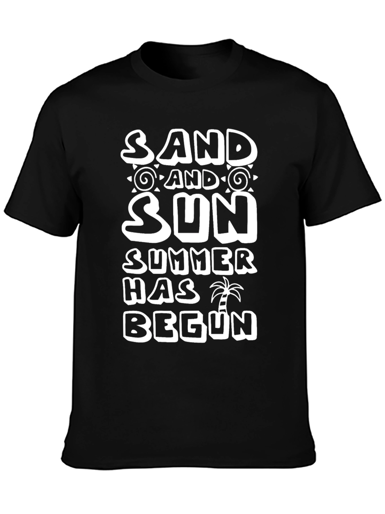 Sand and Sun Summer Graphic Tee - Black