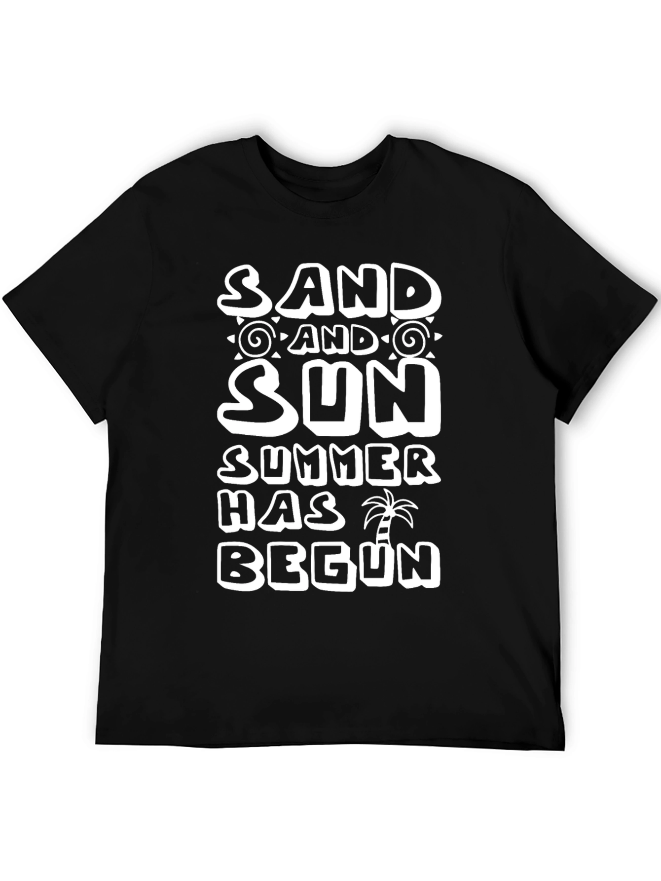 Sand and Sun Summer Graphic Tee - Black