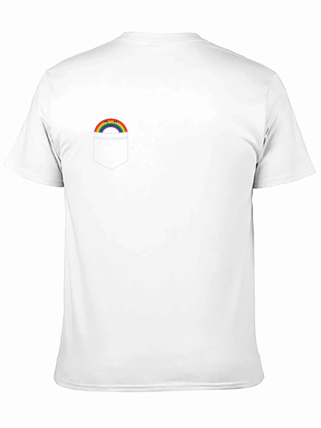 Rainbow Pocket Graphic T-Shirt - Soft Cotton Tee