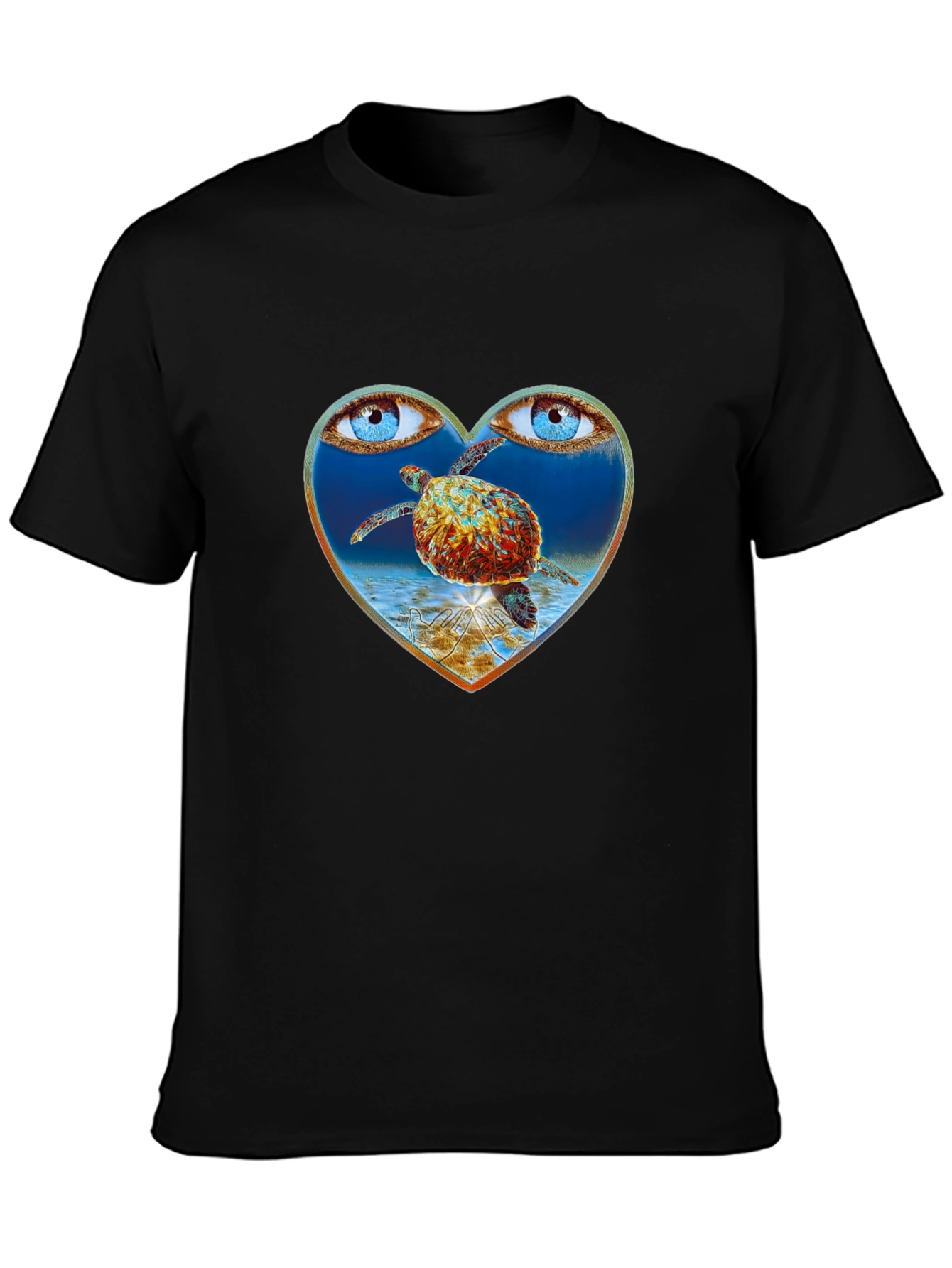 Turtle Eye Heart Graphic Tee