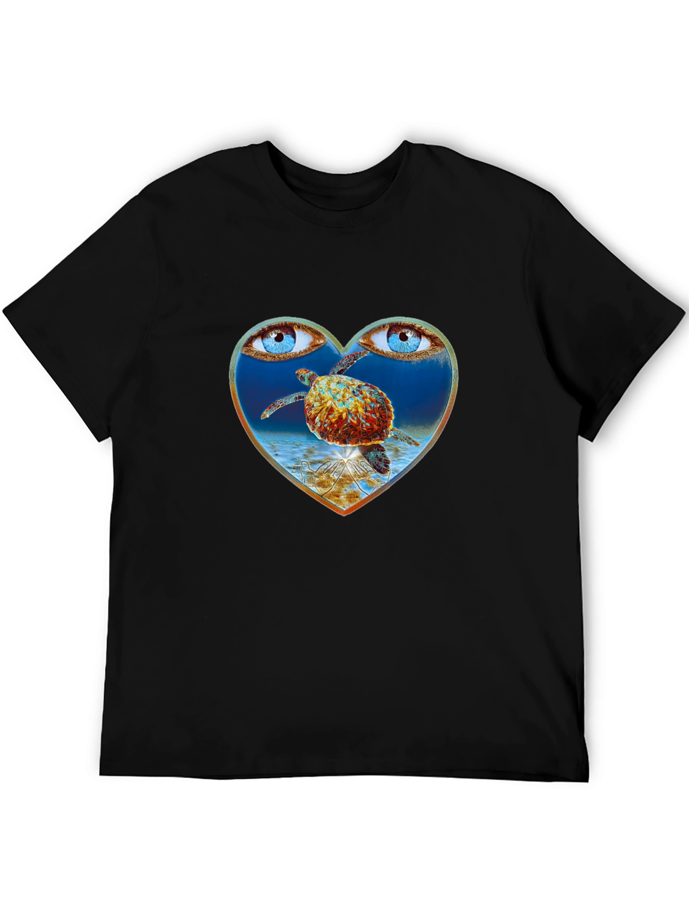 Turtle Eye Heart Graphic Tee