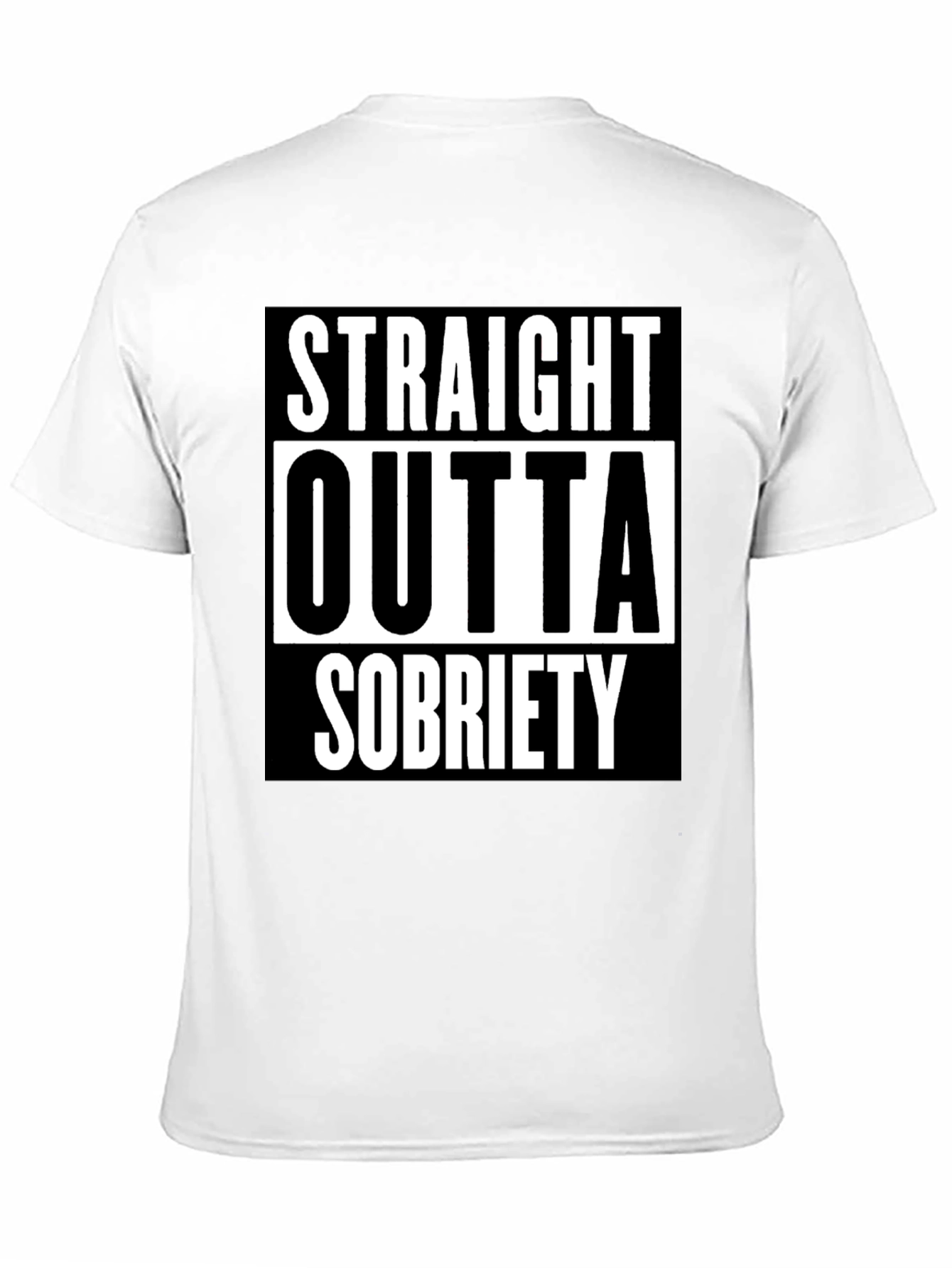 Straight Outta Sobriety Black Graphic Tee
