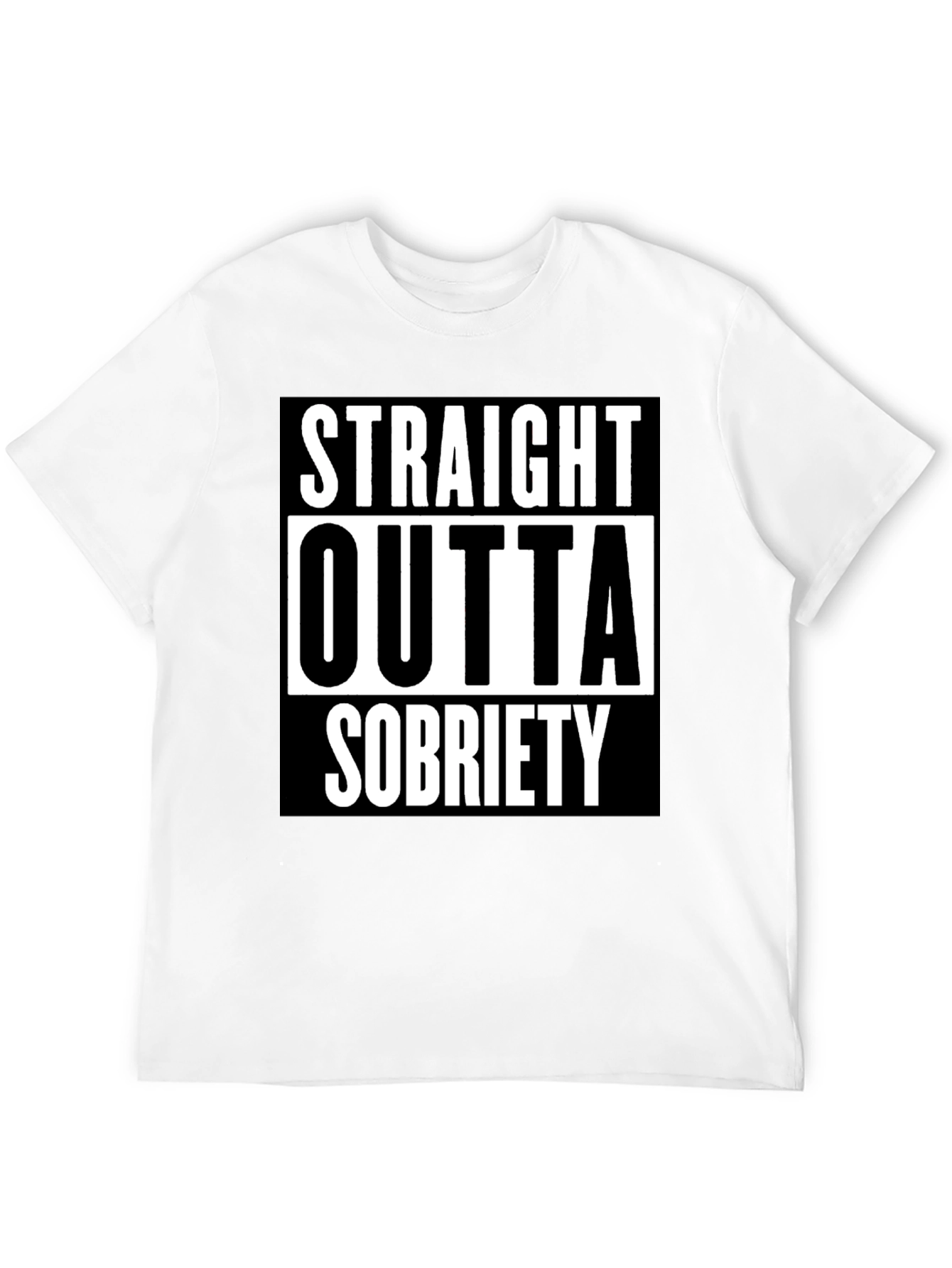 Straight Outta Sobriety Black Graphic Tee