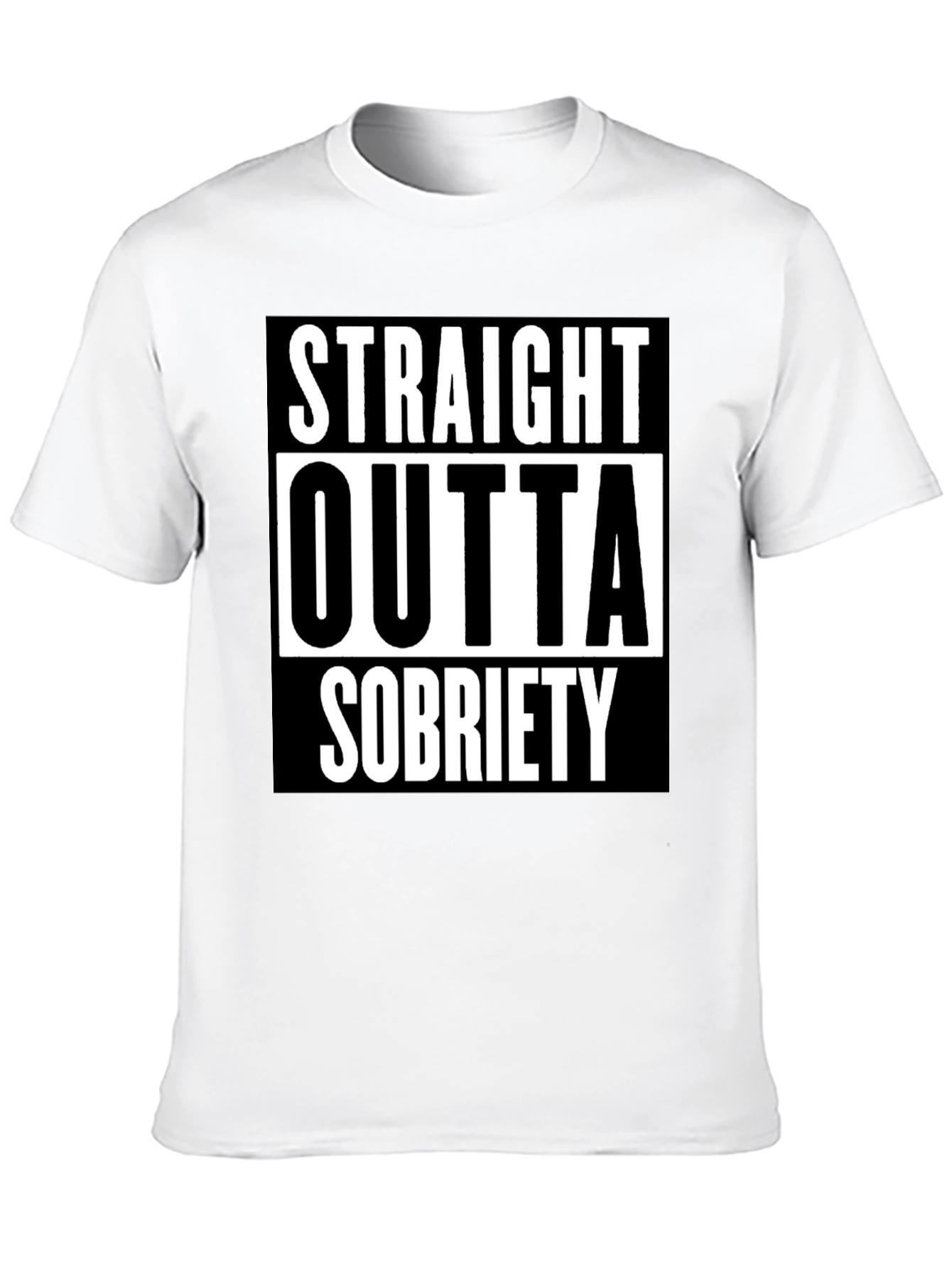 Straight Outta Sobriety Black Graphic Tee
