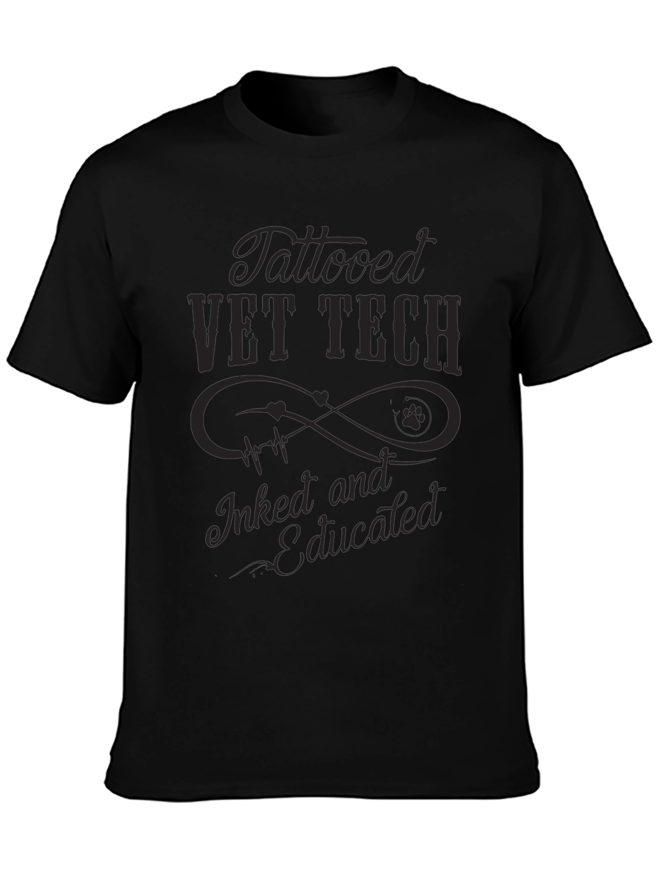 Tattooed Vet Tech T-Shirt - Inked & Educated Tee