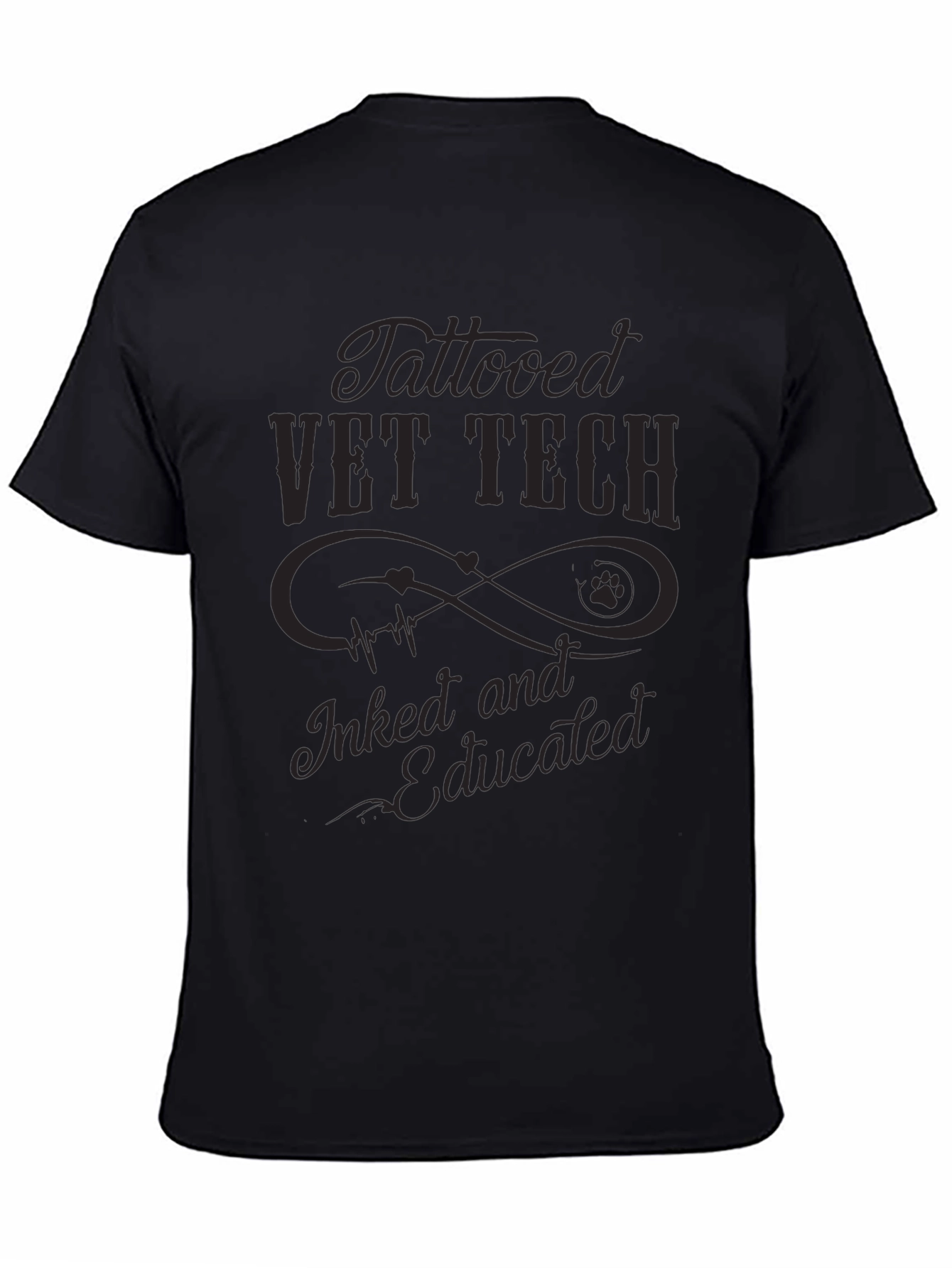 Tattooed Vet Tech T-Shirt - Inked & Educated Tee