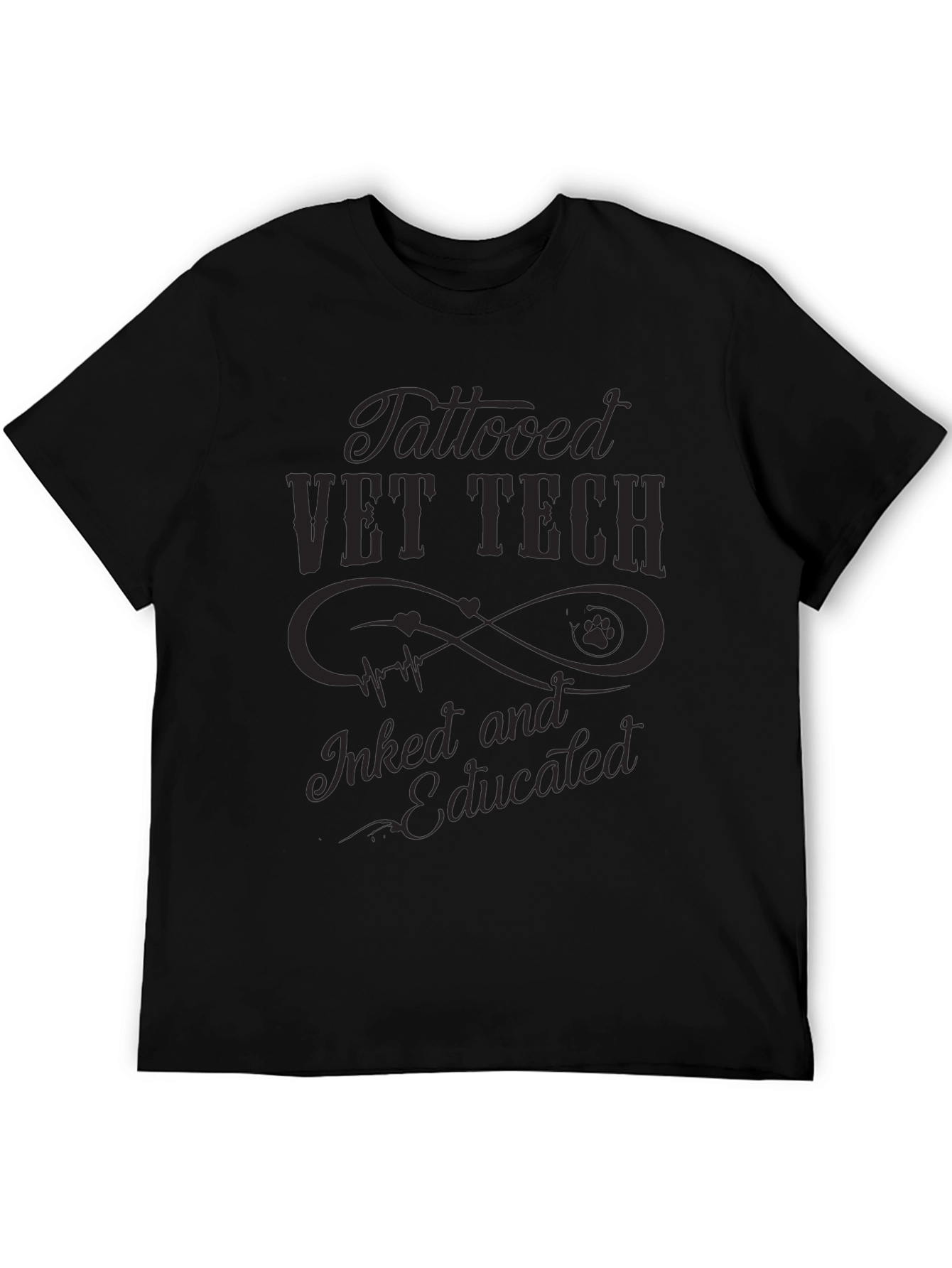 Tattooed Vet Tech T-Shirt - Inked & Educated Tee