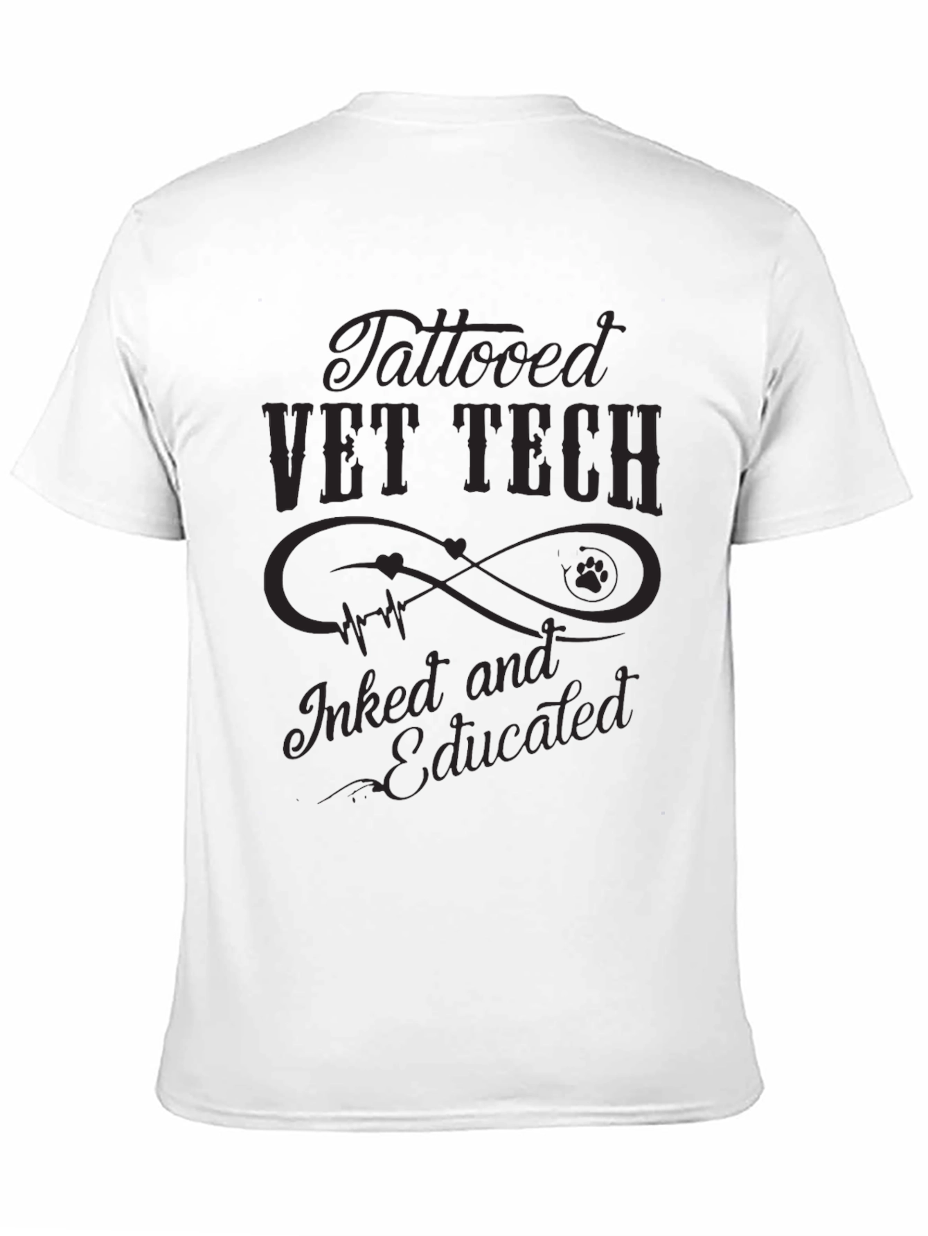 Tattooed Vet Tech T-Shirt - Inked & Educated Tee