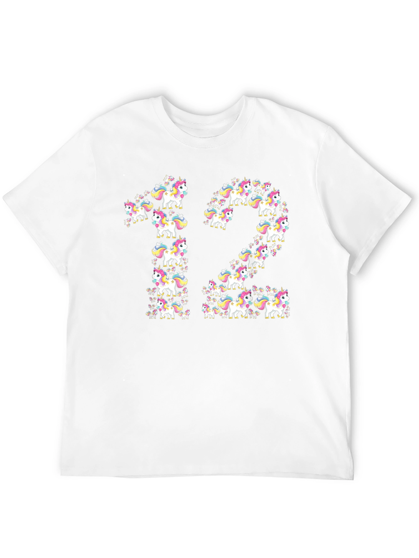 Unicorn 12th Birthday T-Shirt - Black