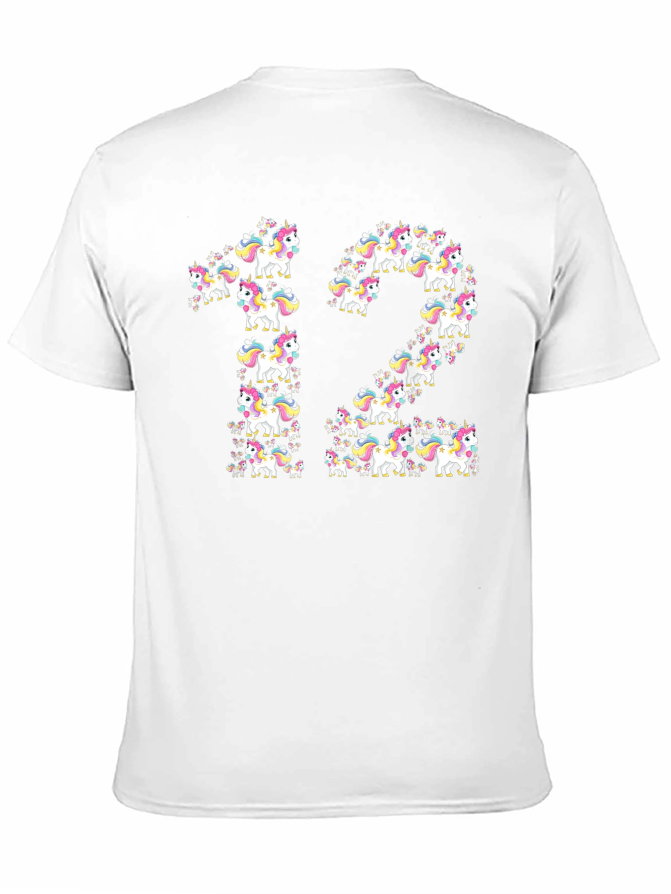 Unicorn 12th Birthday T-Shirt - Black
