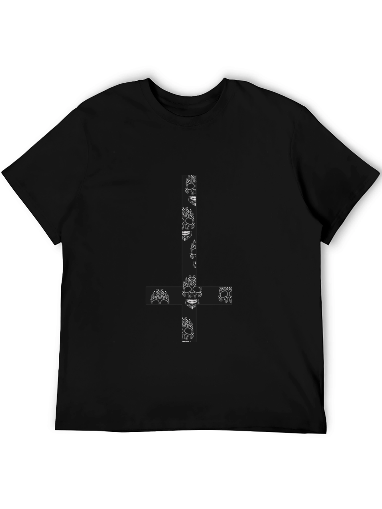Skull Cross Graphic T-Shirt - Black