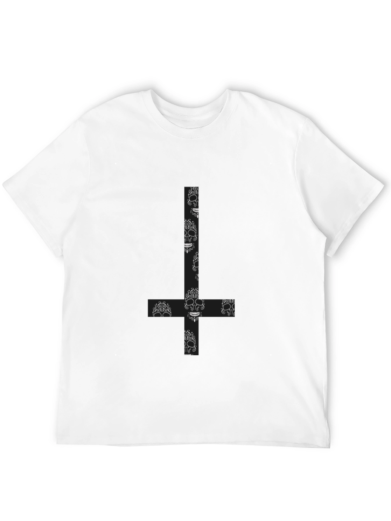 Skull Cross Graphic T-Shirt - Black