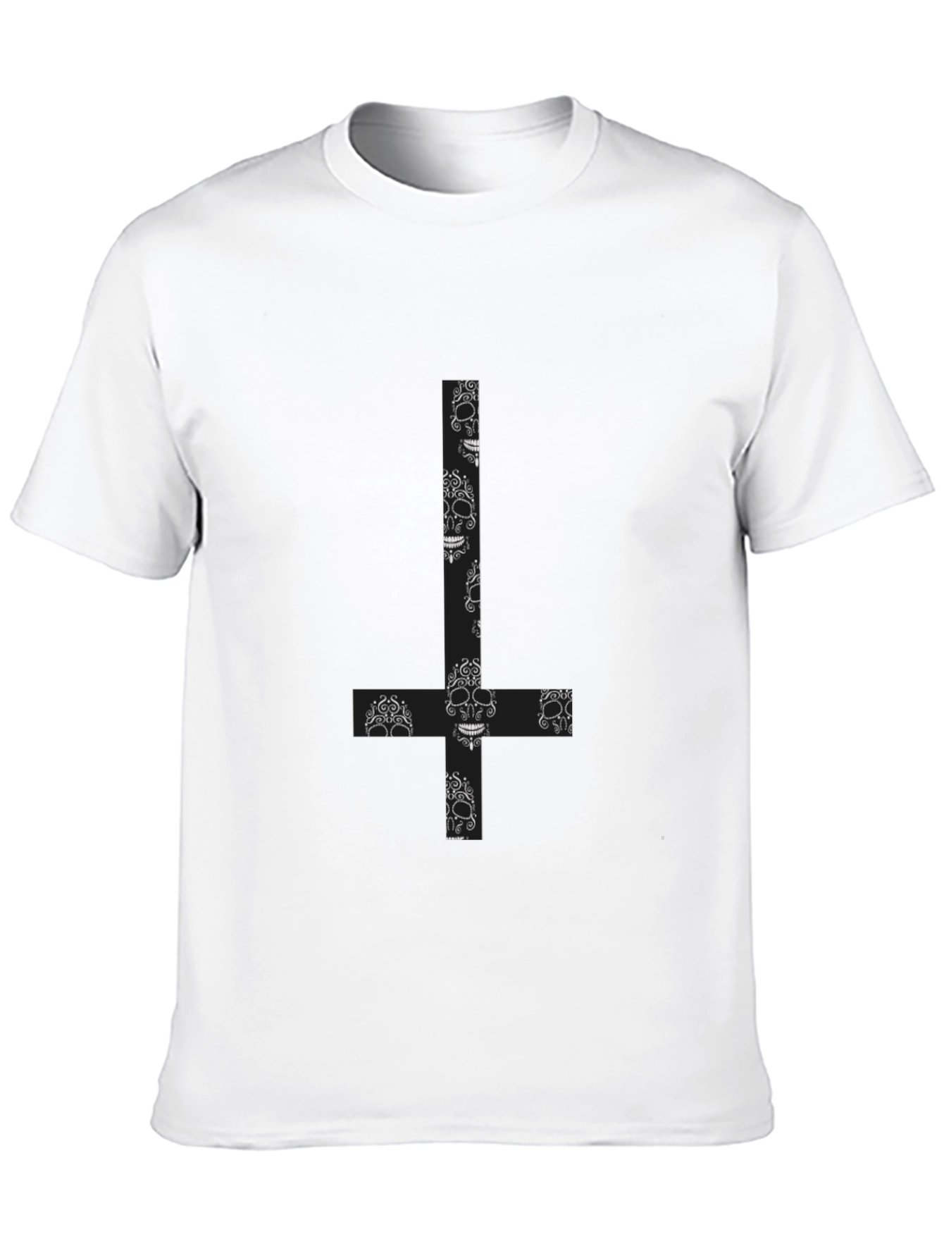 Skull Cross Graphic T-Shirt - Black