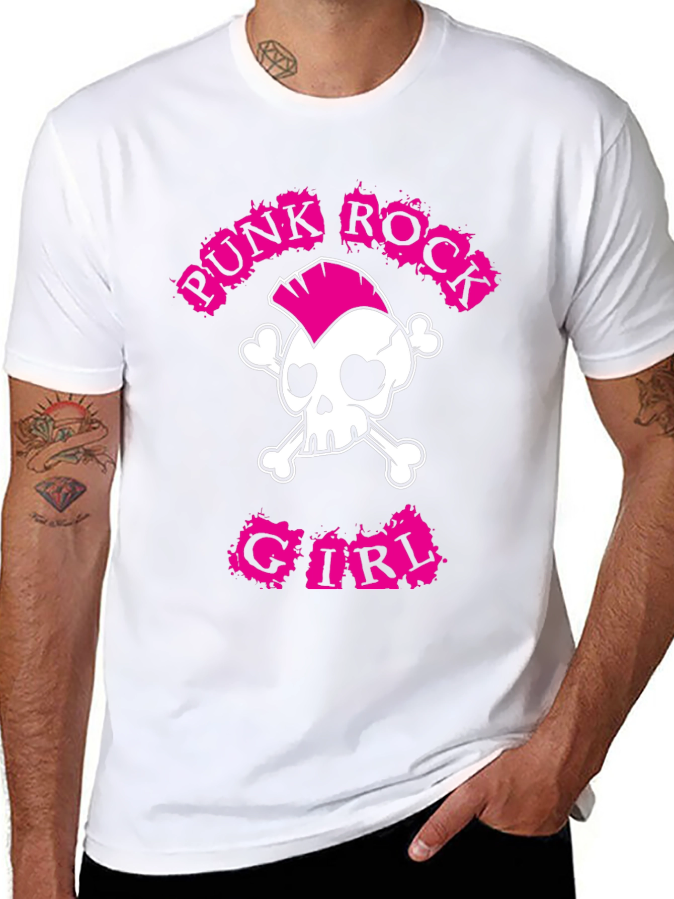 Punk Rock Girl T-Shirt: Skull & Crossbones Tee