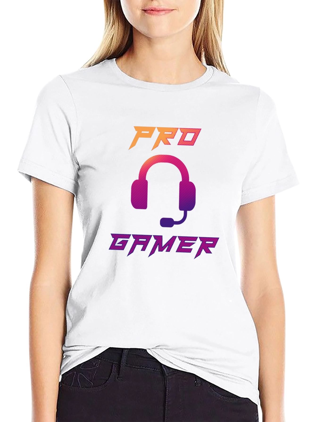 Pro Gamer Headset Graphic Tee - Black