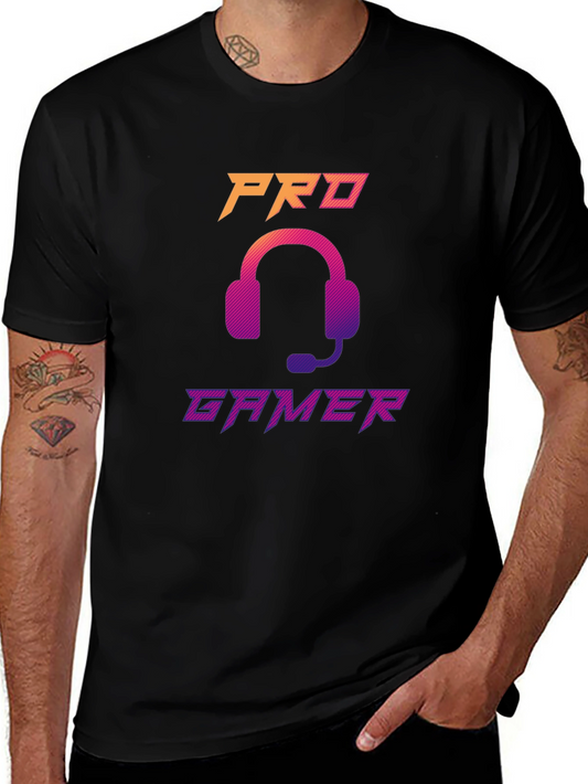 Pro Gamer Headset Graphic Tee - Black