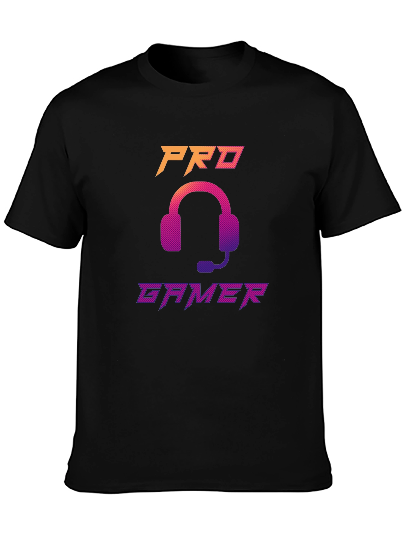 Pro Gamer Headset Graphic Tee - Black