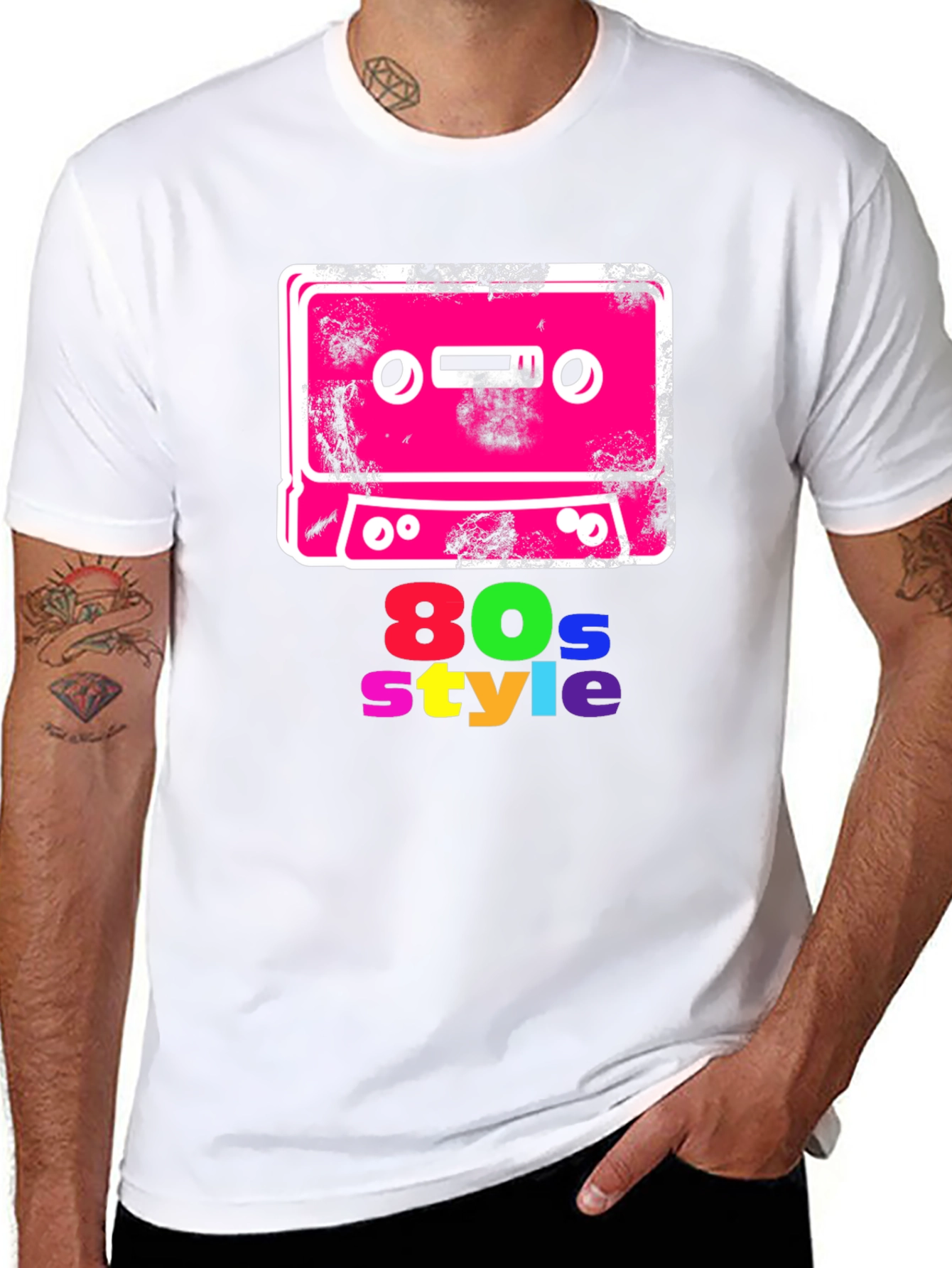 Retro 80s Style Cassette Tape Graphic T-Shirt