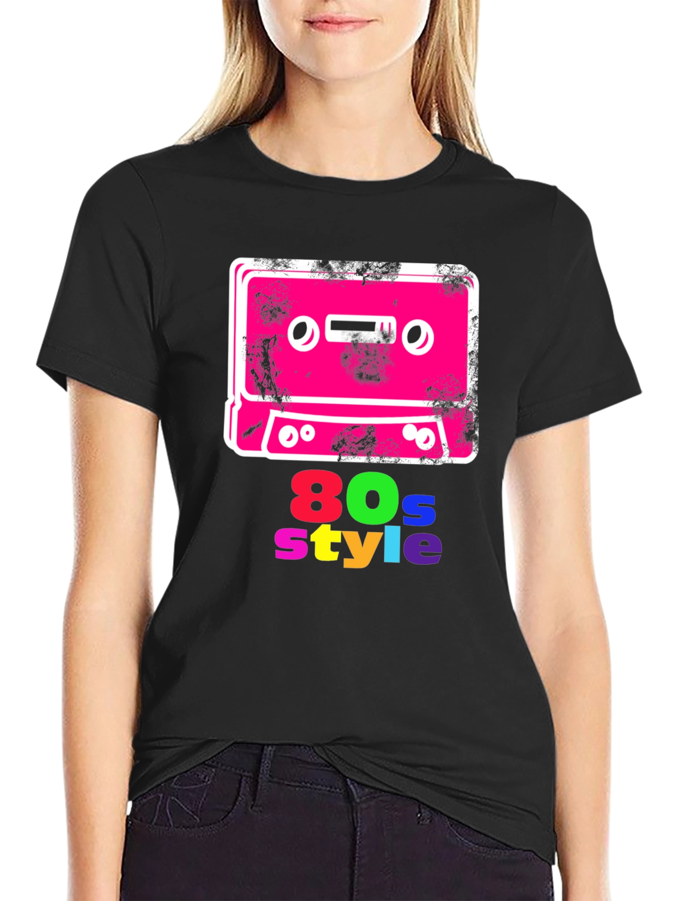 Retro 80s Style Cassette Tape Graphic T-Shirt