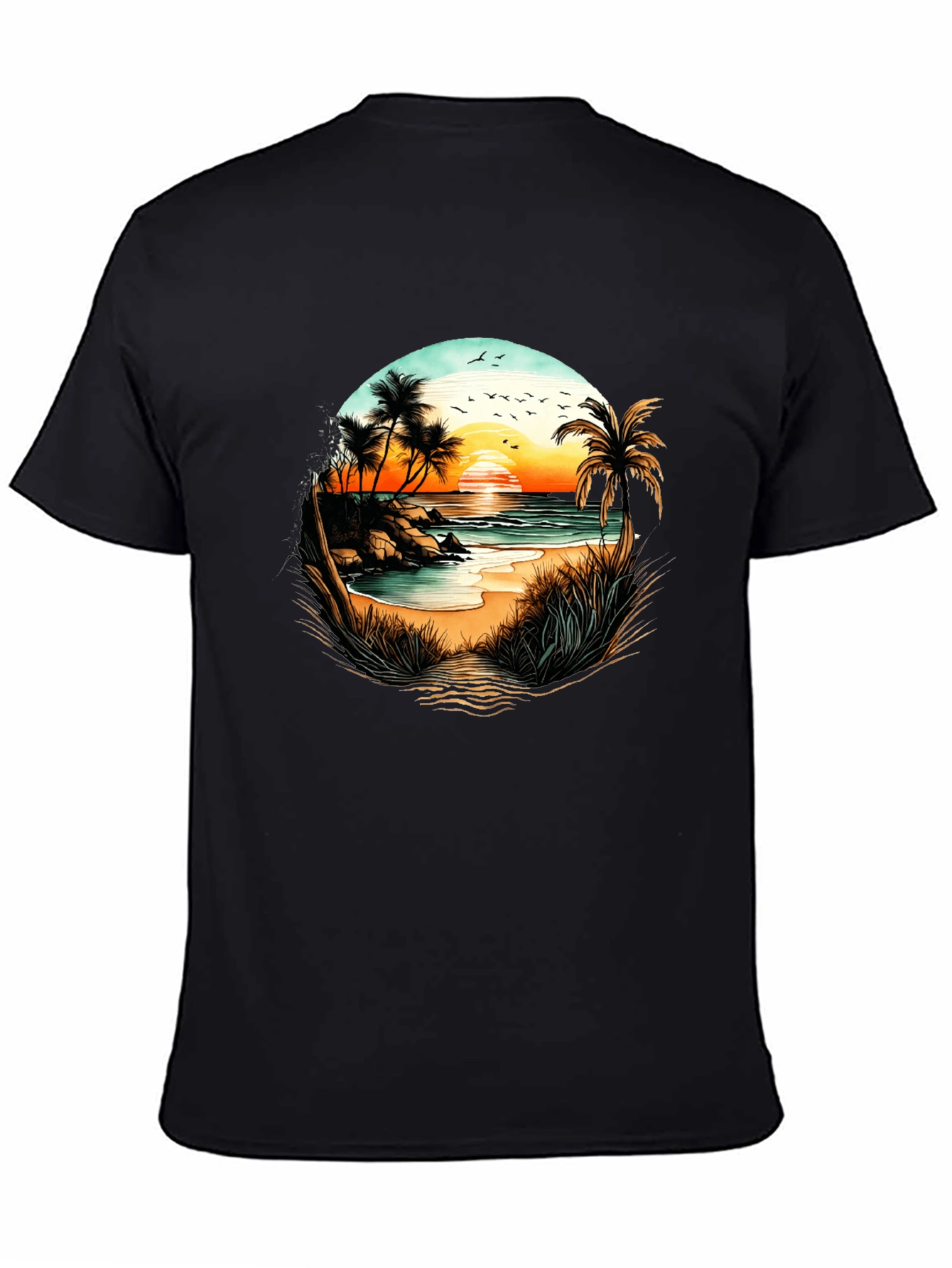 Sunset Beach Graphic Tee - Tropical Vibes