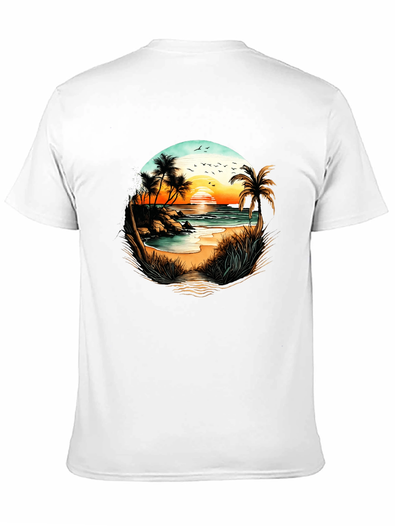 Sunset Beach Graphic Tee - Tropical Vibes