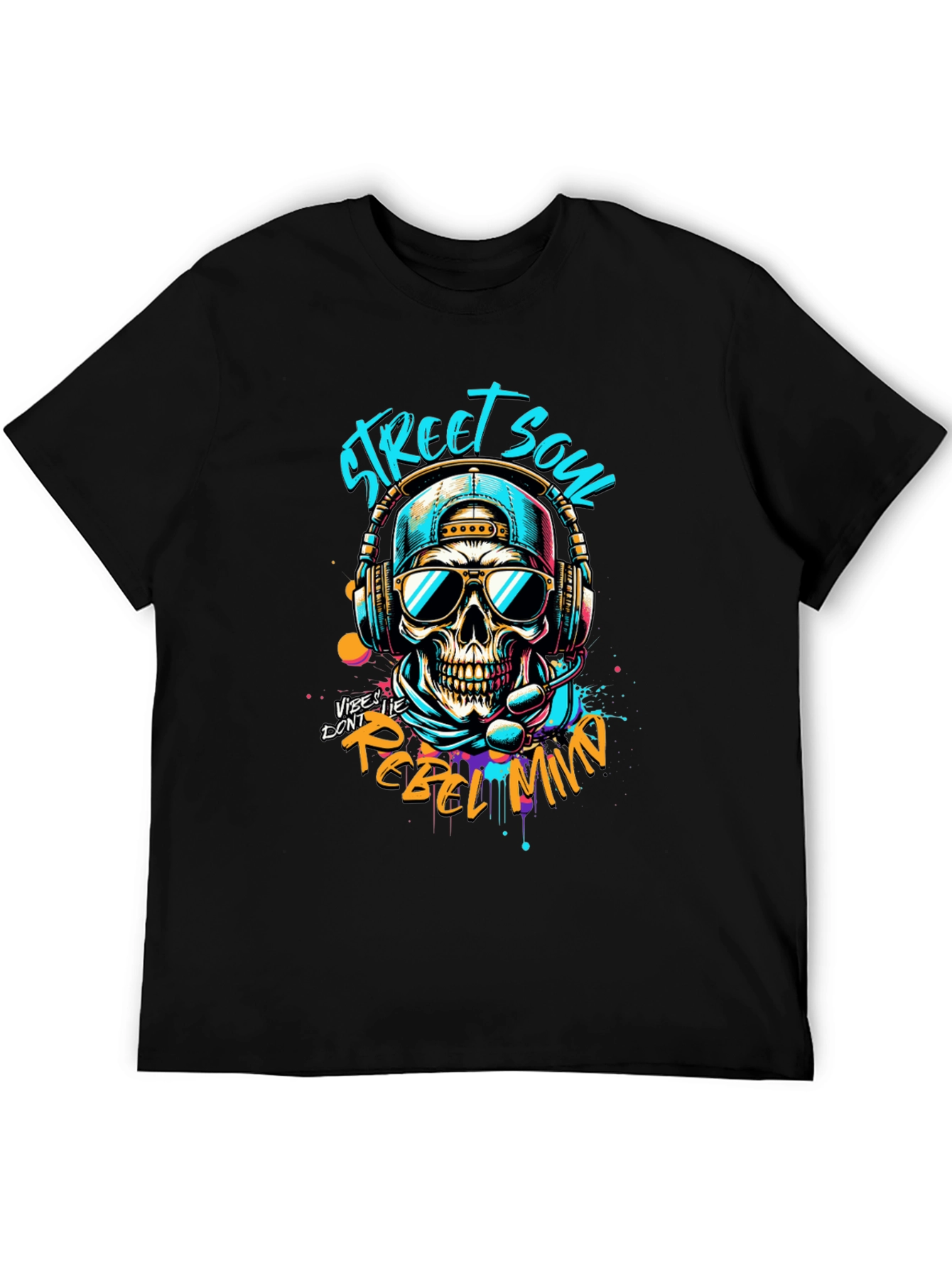 Street Soul Rebel Skull Graphic T-Shirt
