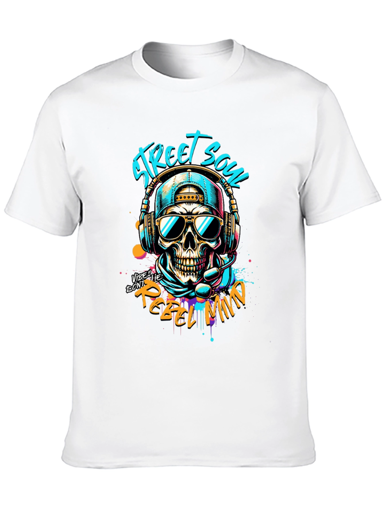 Street Soul Rebel Skull Graphic T-Shirt