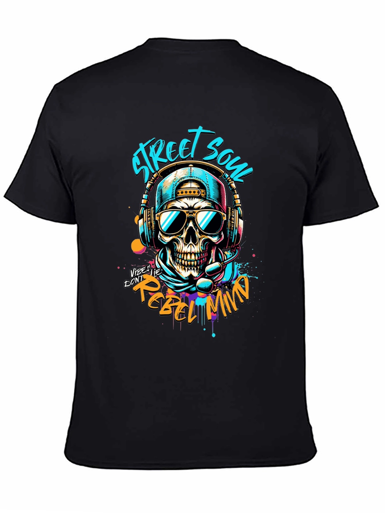 Street Soul Rebel Skull Graphic T-Shirt