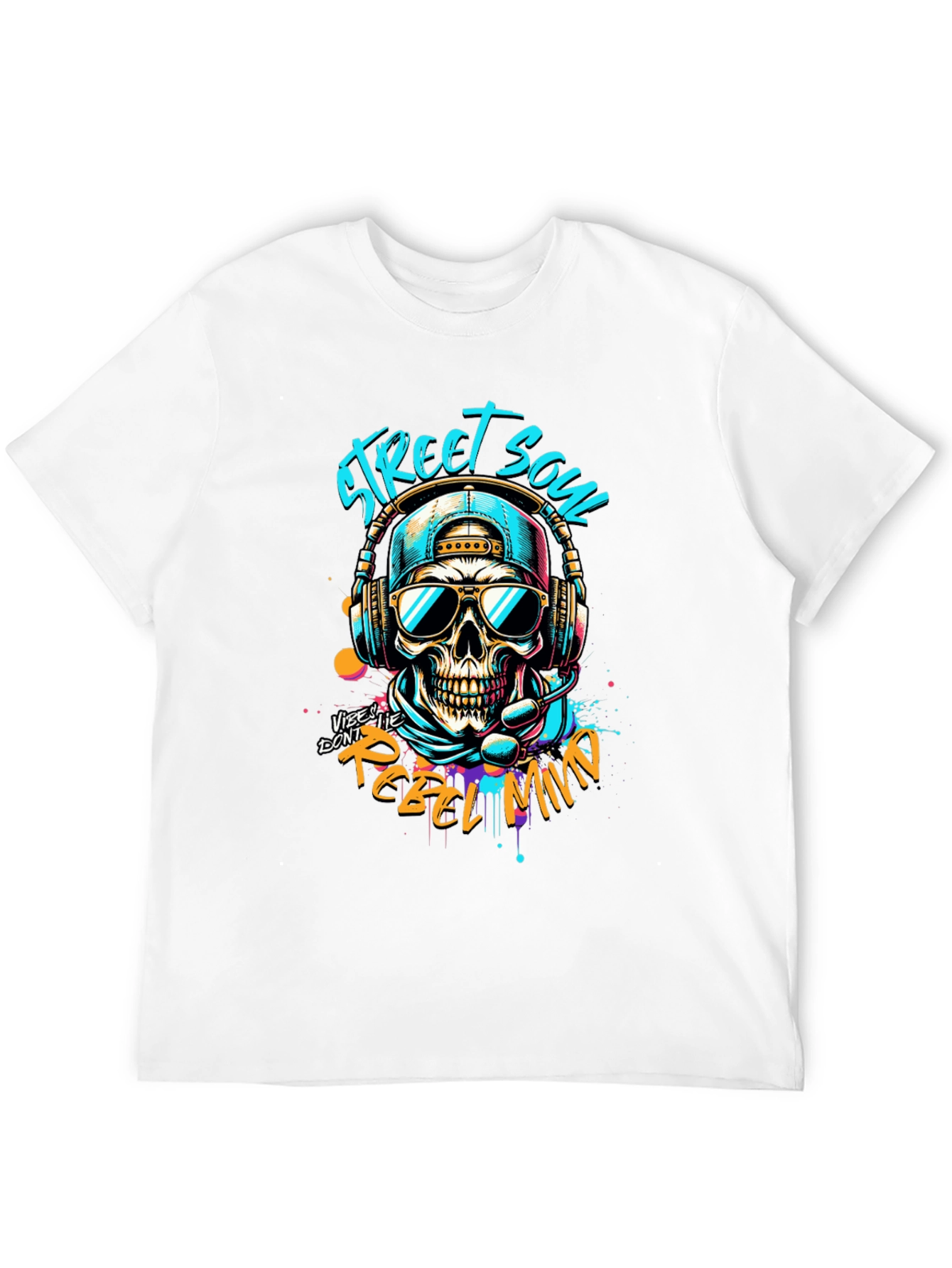 Street Soul Rebel Skull Graphic T-Shirt