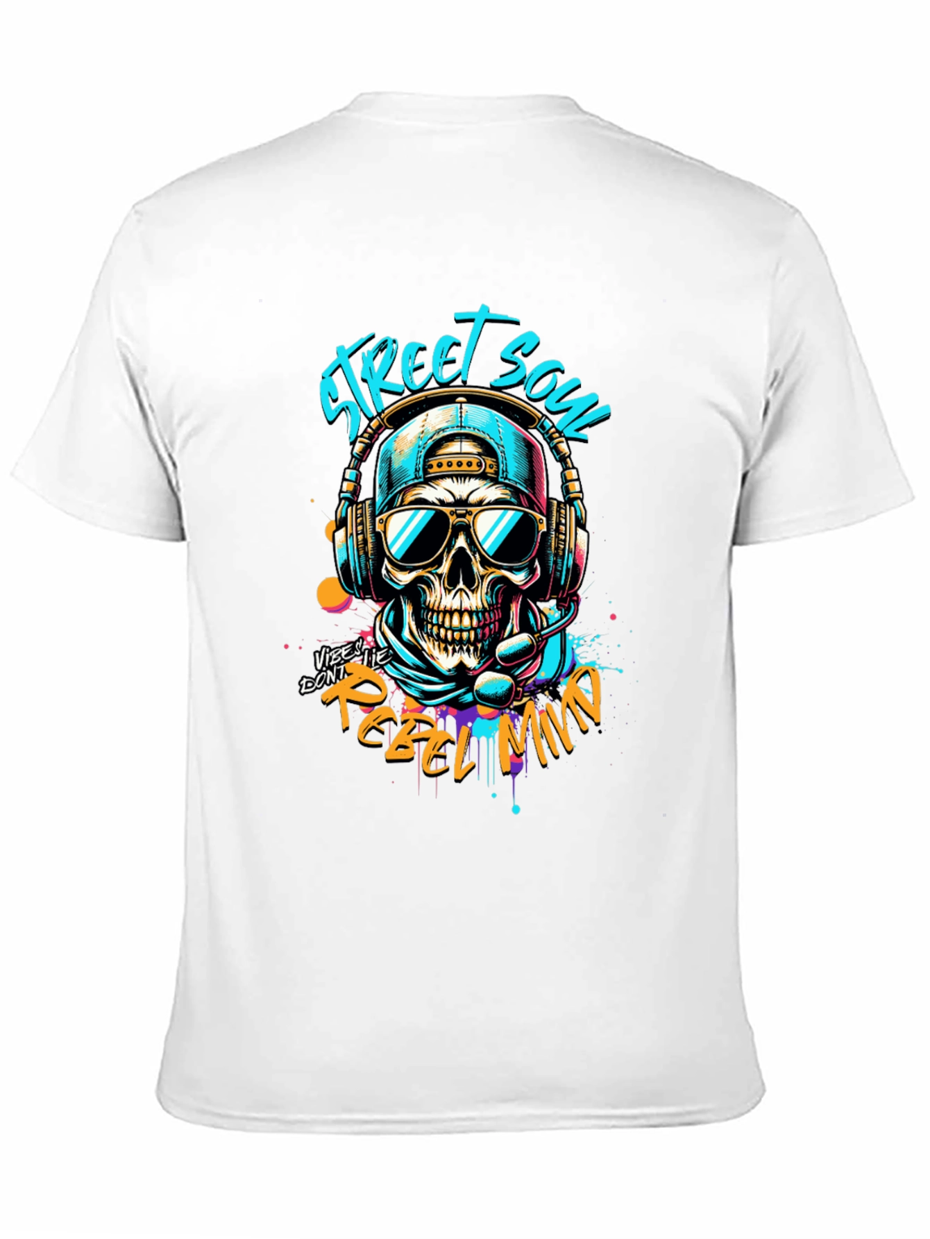 Street Soul Rebel Skull Graphic T-Shirt