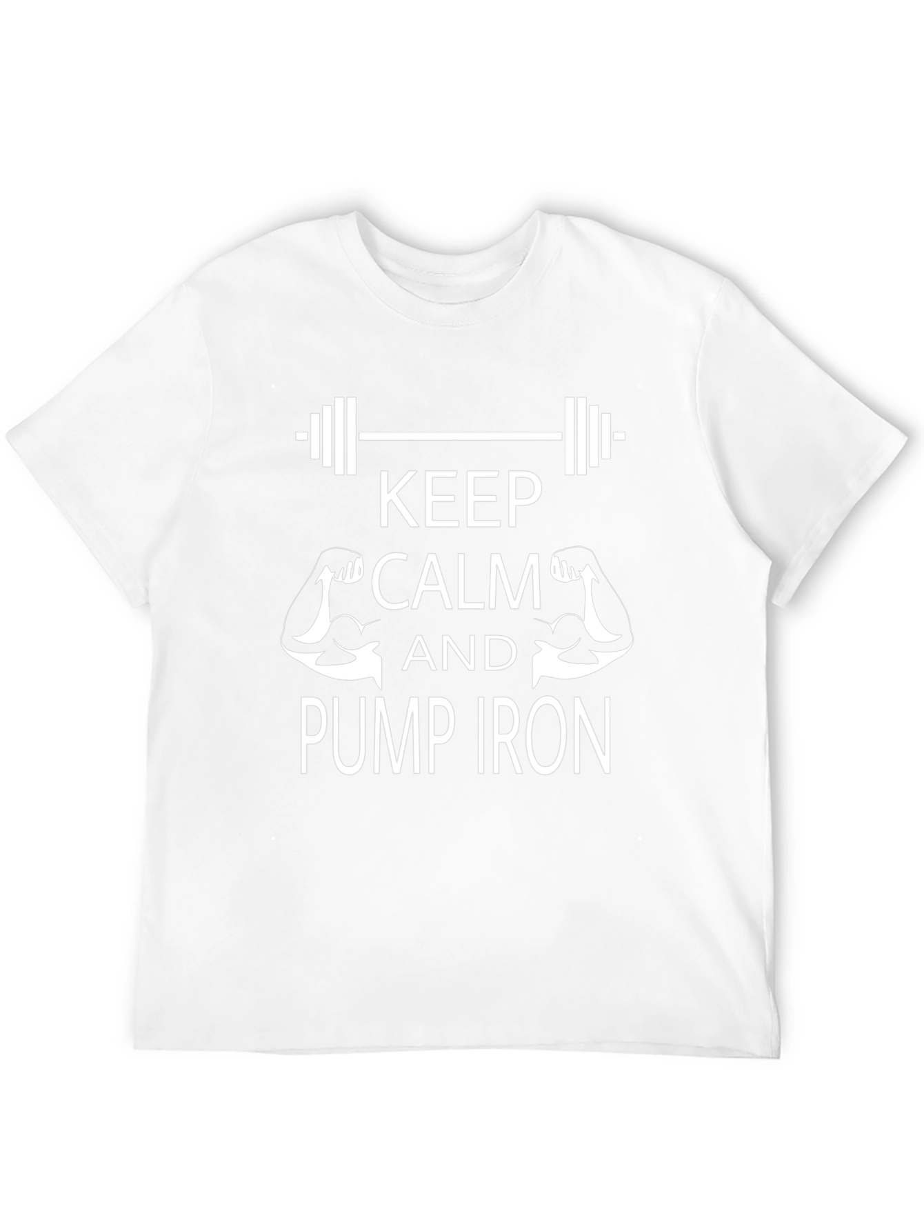 Keep Calm Pump Iron Black T-Shirt