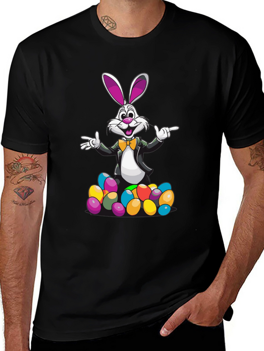 Easter Bunny T-Shirt with Colorful Eggs
