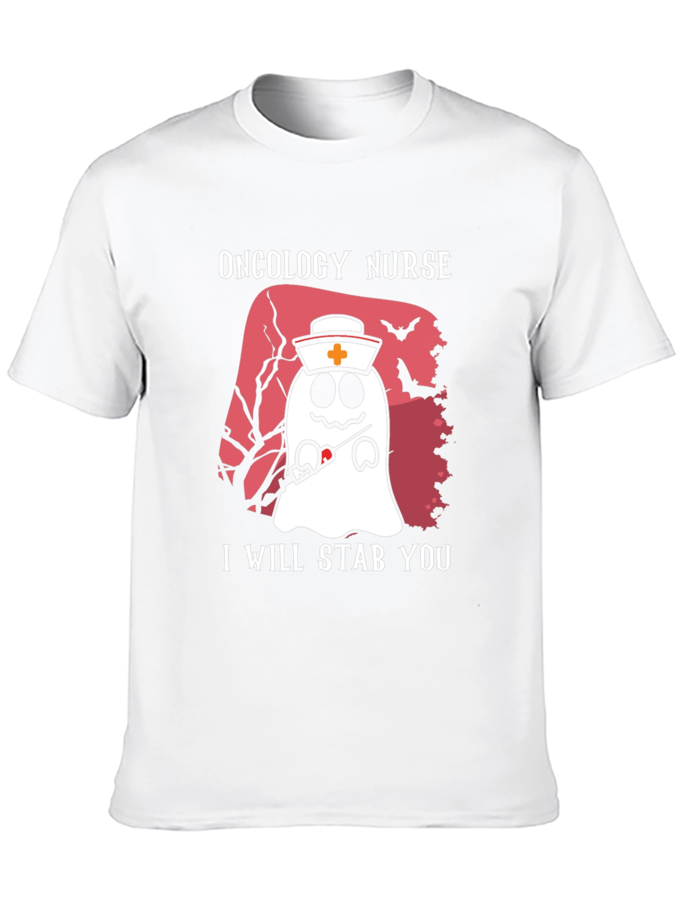 Oncology Nurse Ghost T-Shirt - I Will Stab You