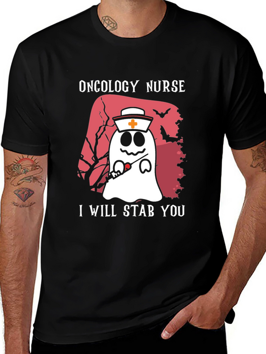 Oncology Nurse Ghost T-Shirt - I Will Stab You