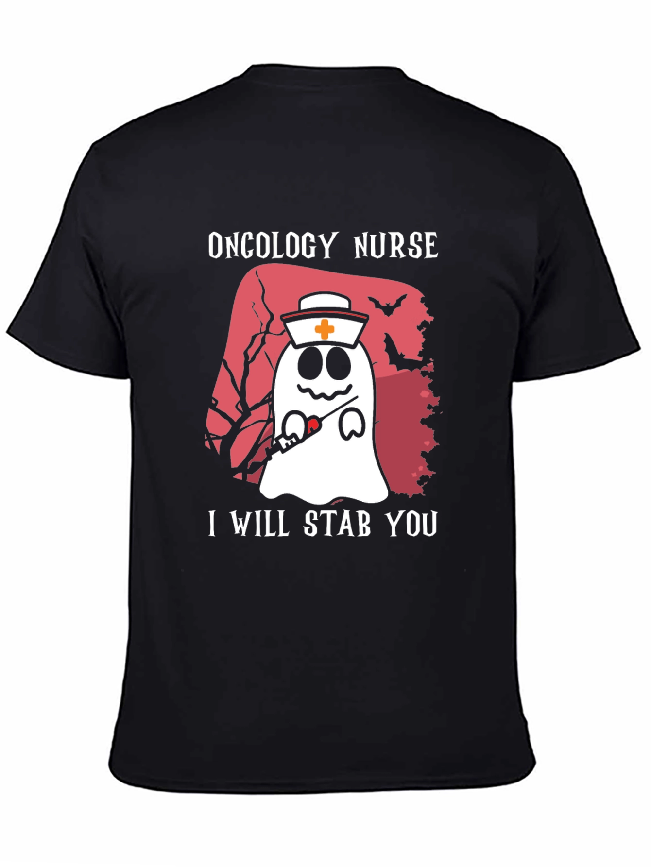 Oncology Nurse Ghost T-Shirt - I Will Stab You