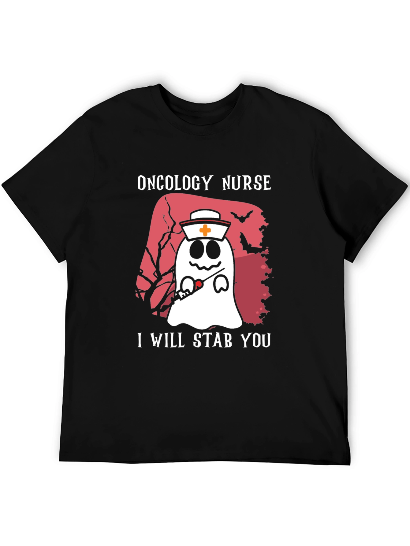 Oncology Nurse Ghost T-Shirt - I Will Stab You