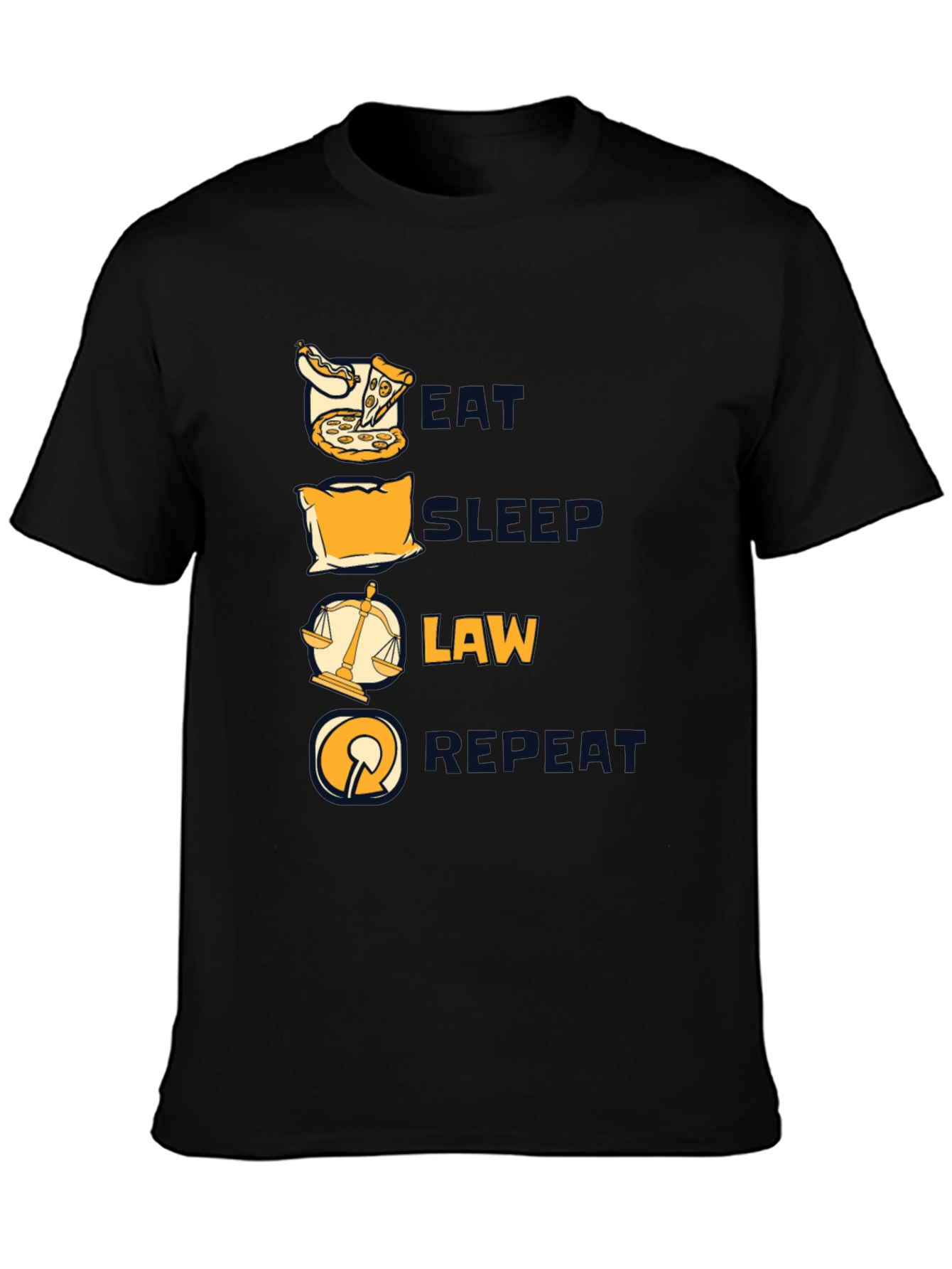 Eat Sleep Law Repeat Graphic T-Shirt