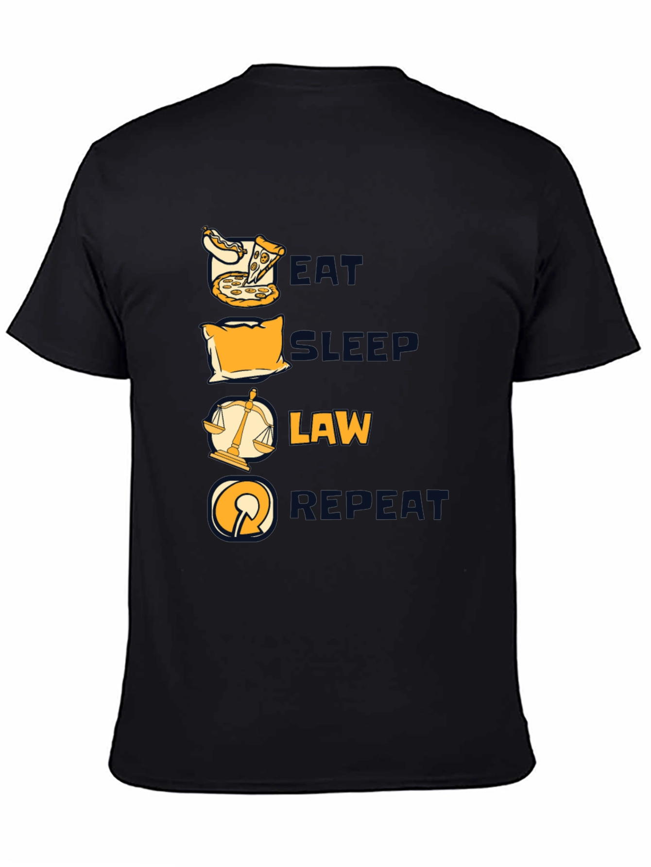 Eat Sleep Law Repeat Graphic T-Shirt