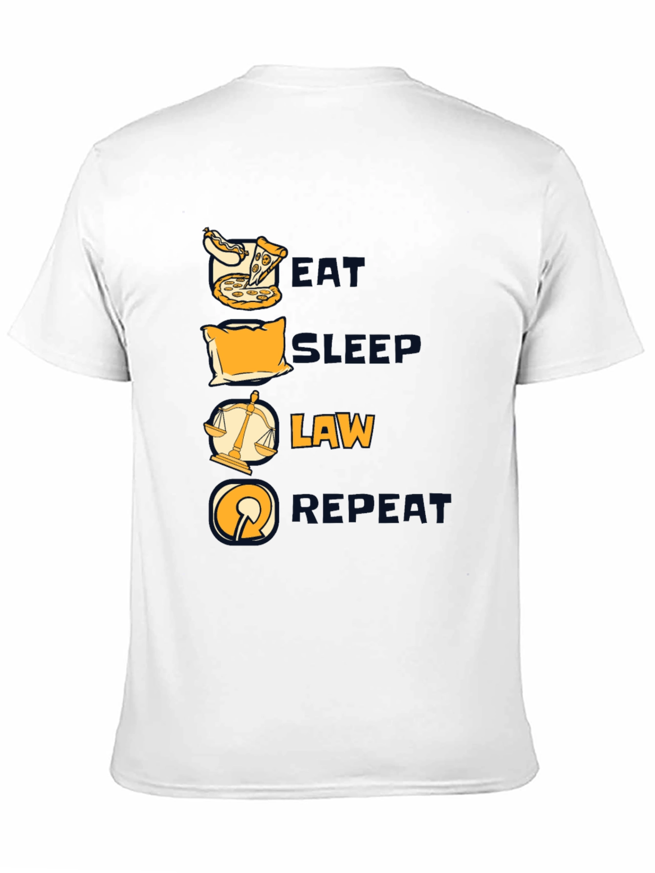 Eat Sleep Law Repeat Graphic T-Shirt