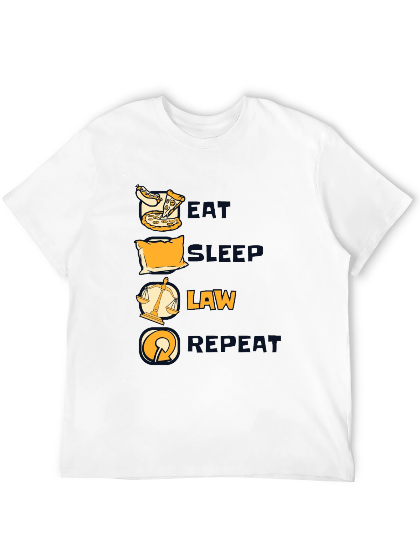 Eat Sleep Law Repeat Graphic T-Shirt