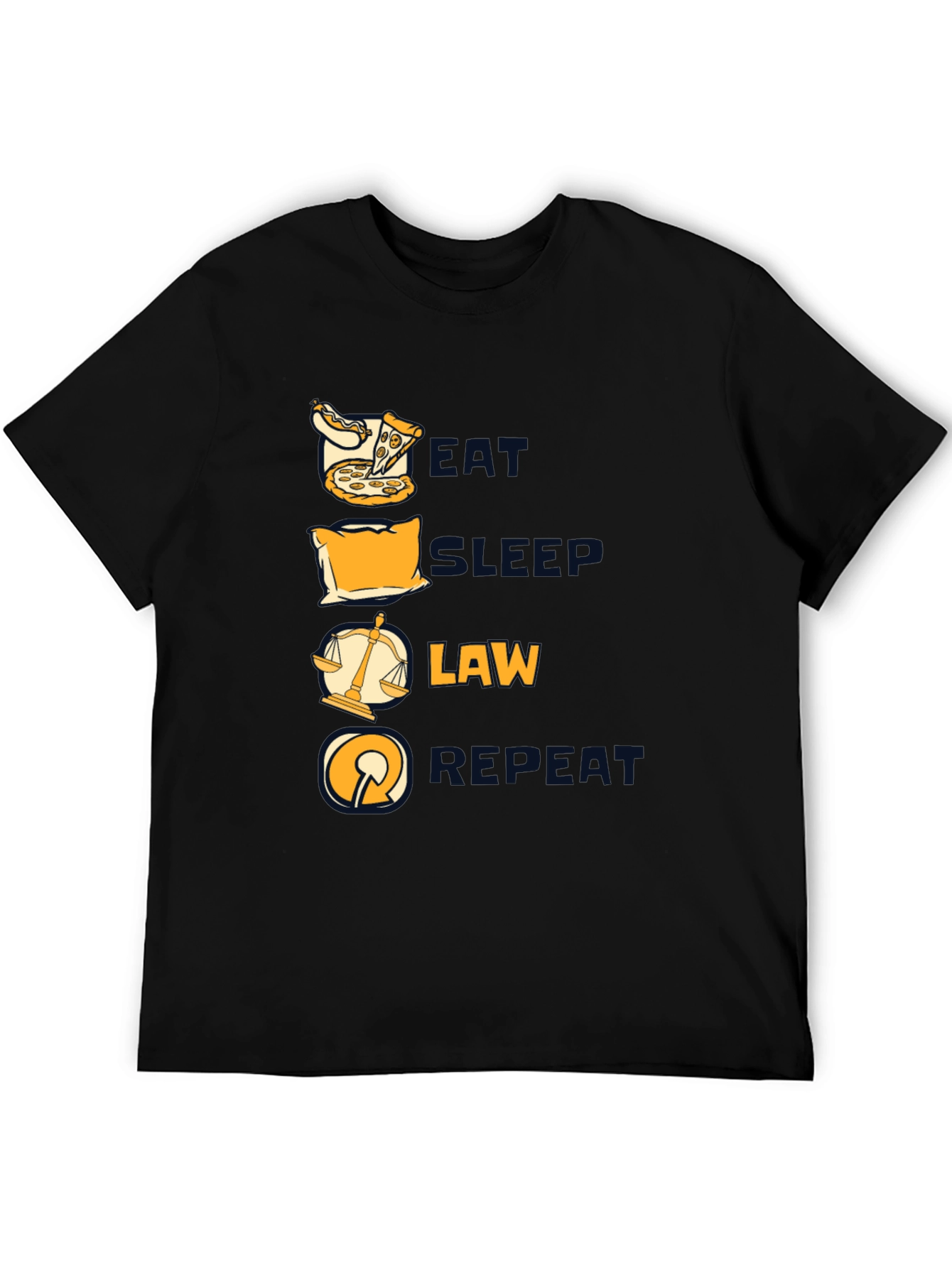 Eat Sleep Law Repeat Graphic T-Shirt