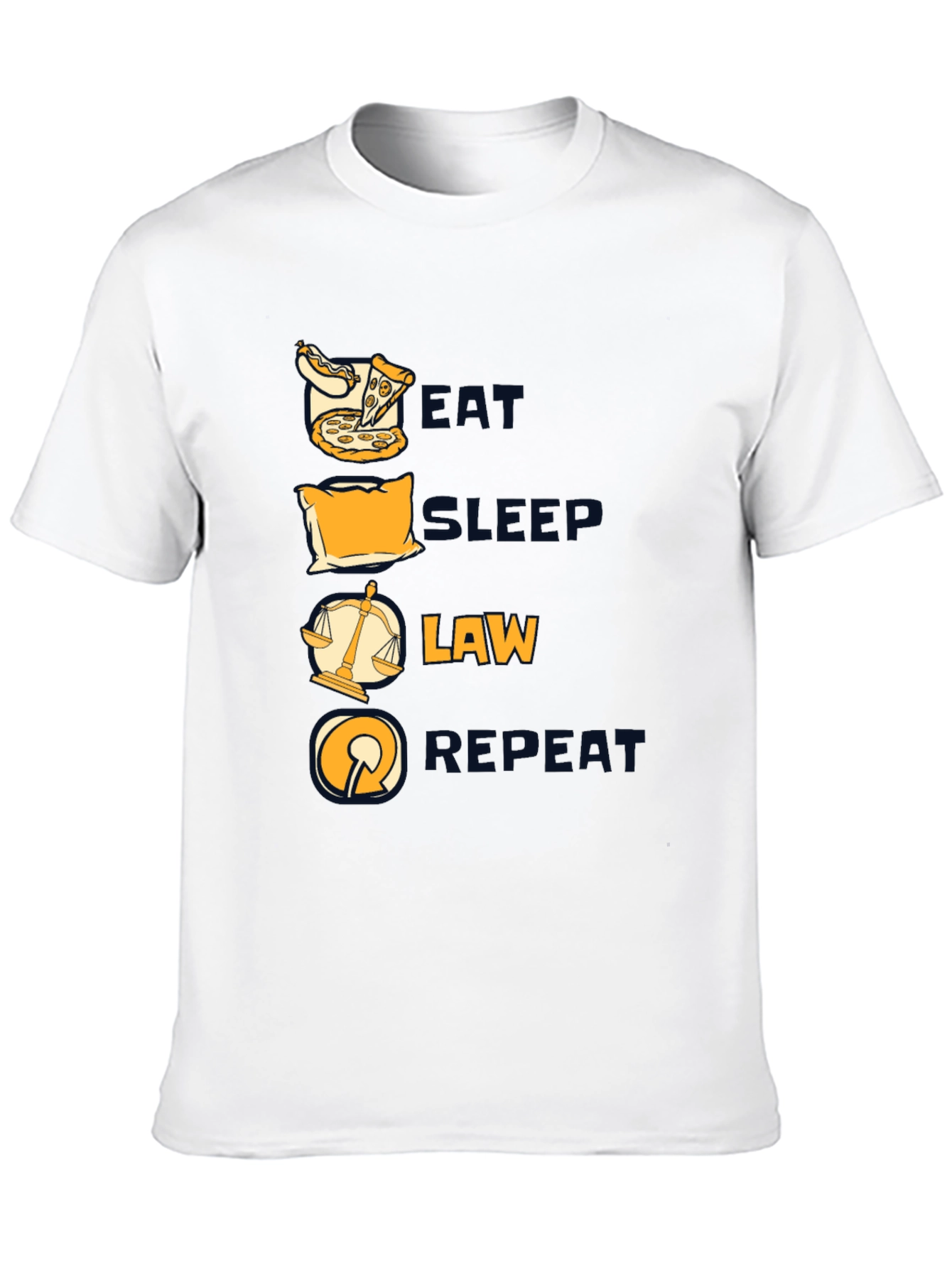 Eat Sleep Law Repeat Graphic T-Shirt