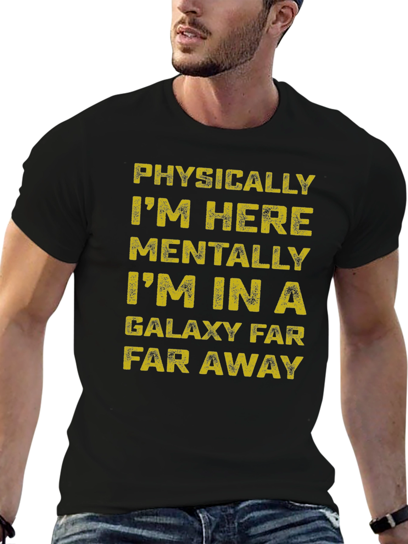 Galaxy Far Away Graphic Tee - Black