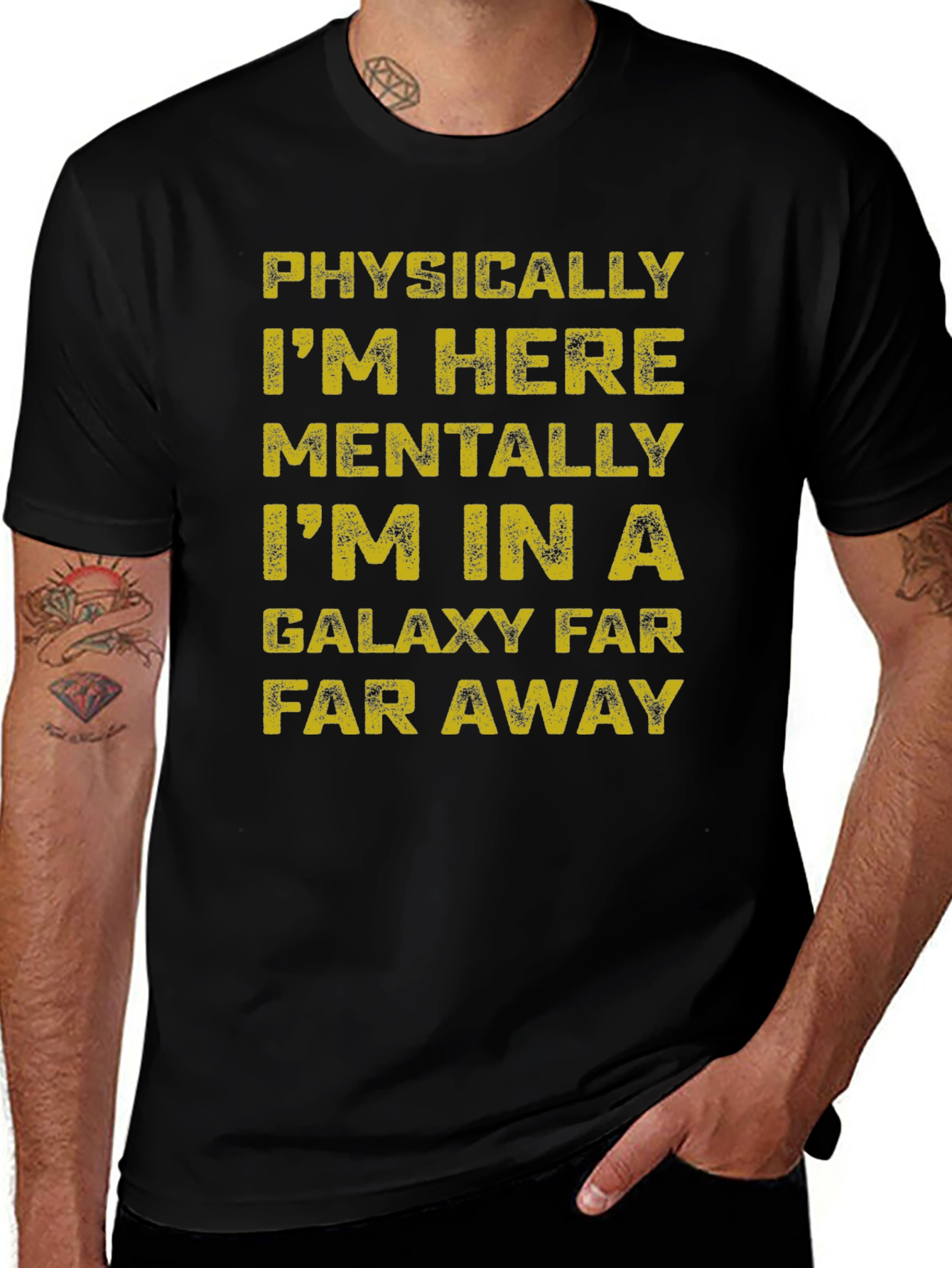 Galaxy Far Away Graphic Tee - Black