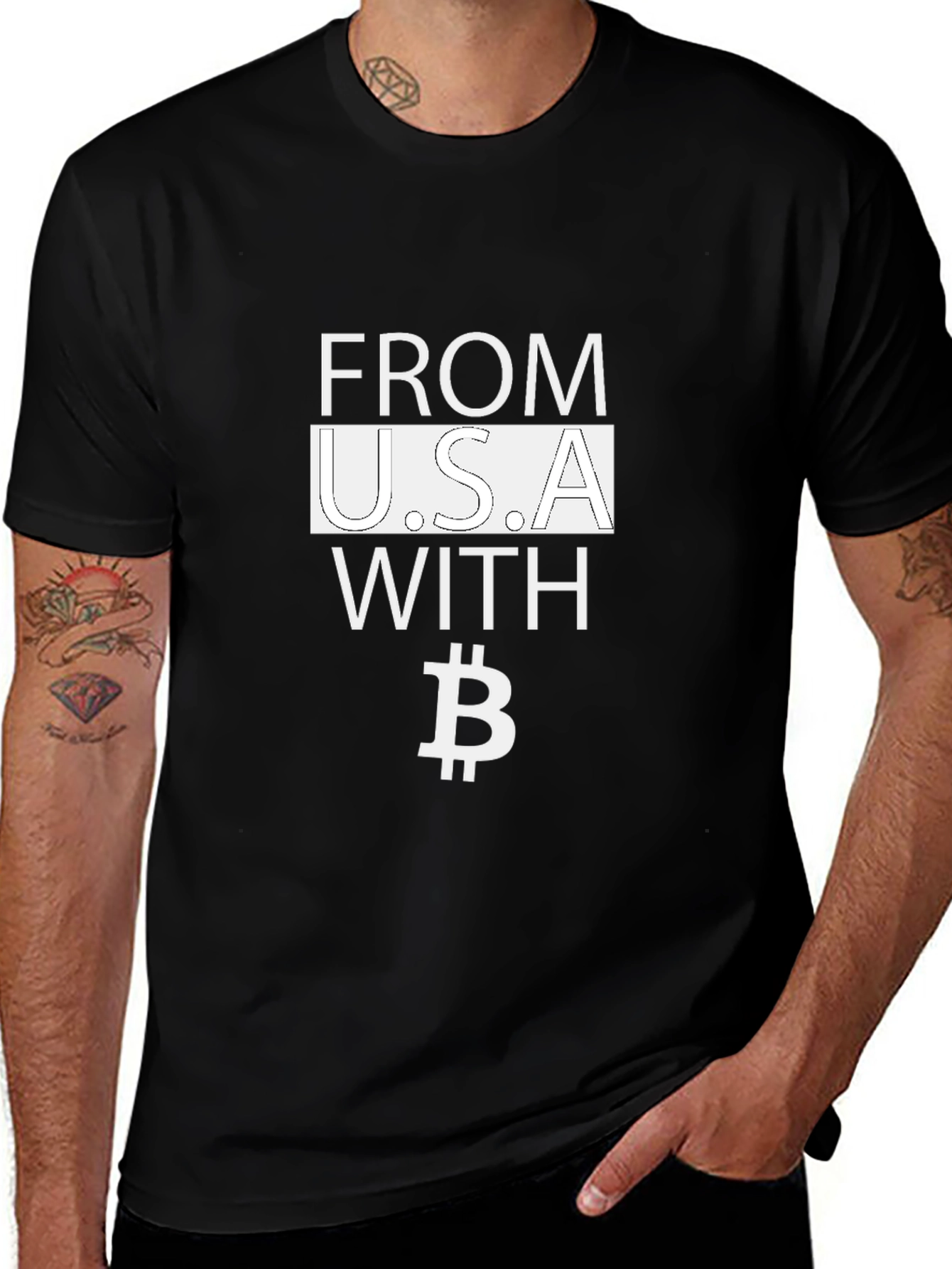 USA Bitcoin T-Shirt - Crypto Fan Apparel