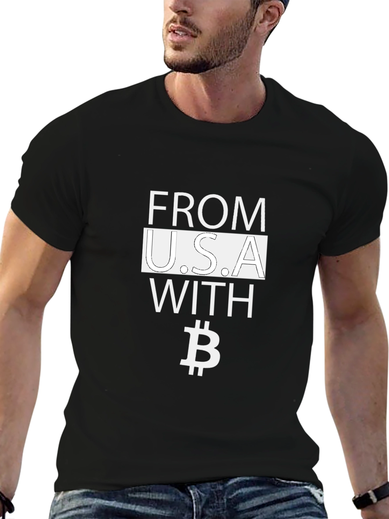 USA Bitcoin T-Shirt - Crypto Fan Apparel