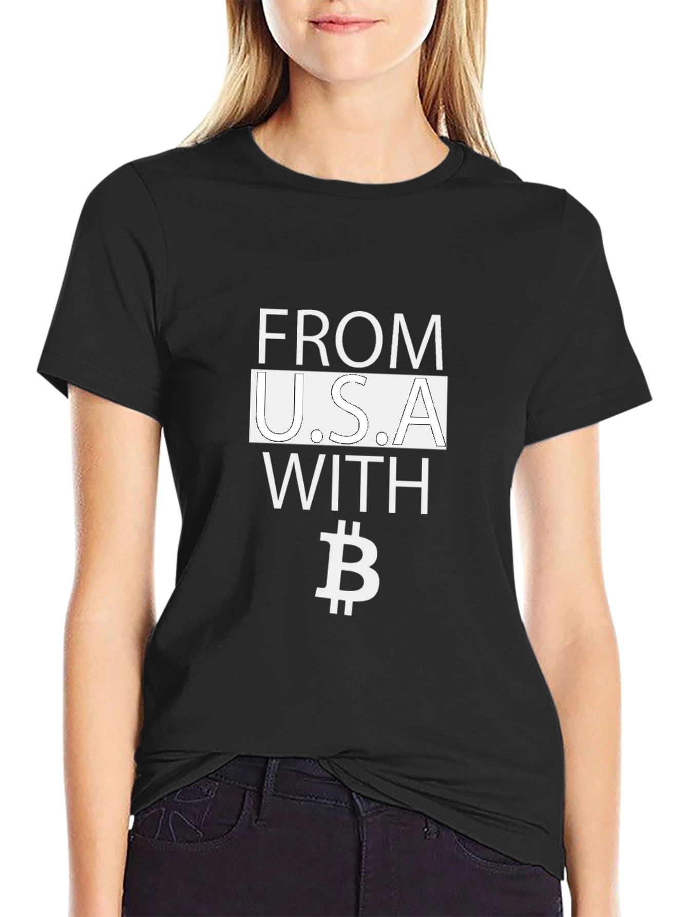 USA Bitcoin T-Shirt - Crypto Fan Apparel