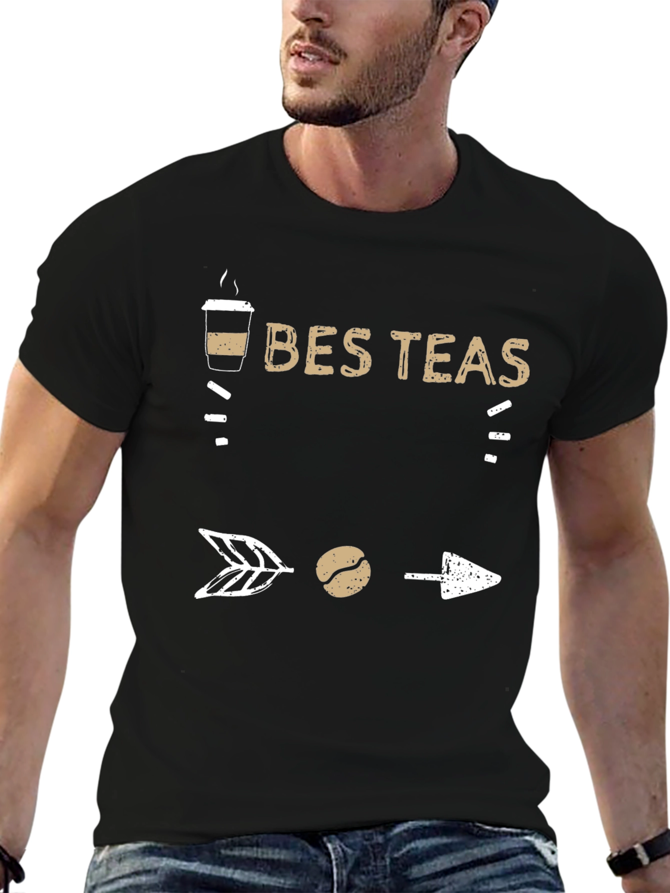 Best Teas T-Shirt - Coffee Bean Arrow Design