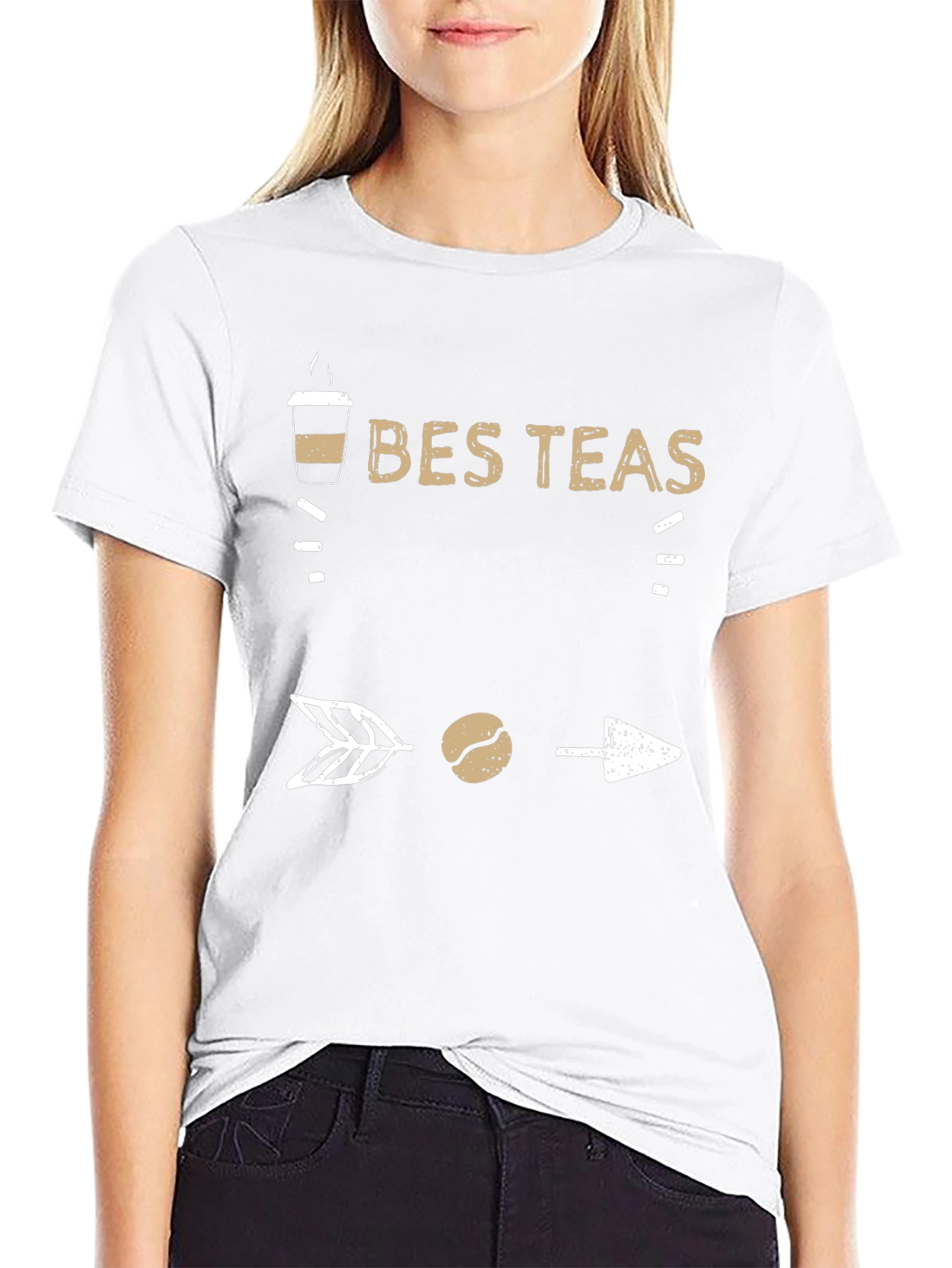 Best Teas T-Shirt - Coffee Bean Arrow Design