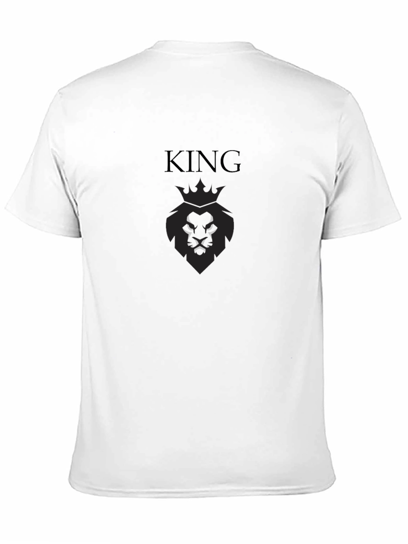 King Lion Crown Black Graphic T-Shirt